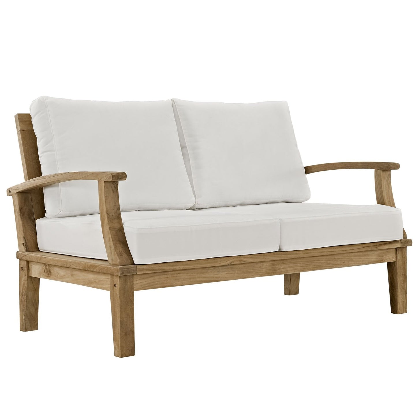 Modway Marina Outdoor Patio Teak Loveseat | Loveseats | Modishstore-8