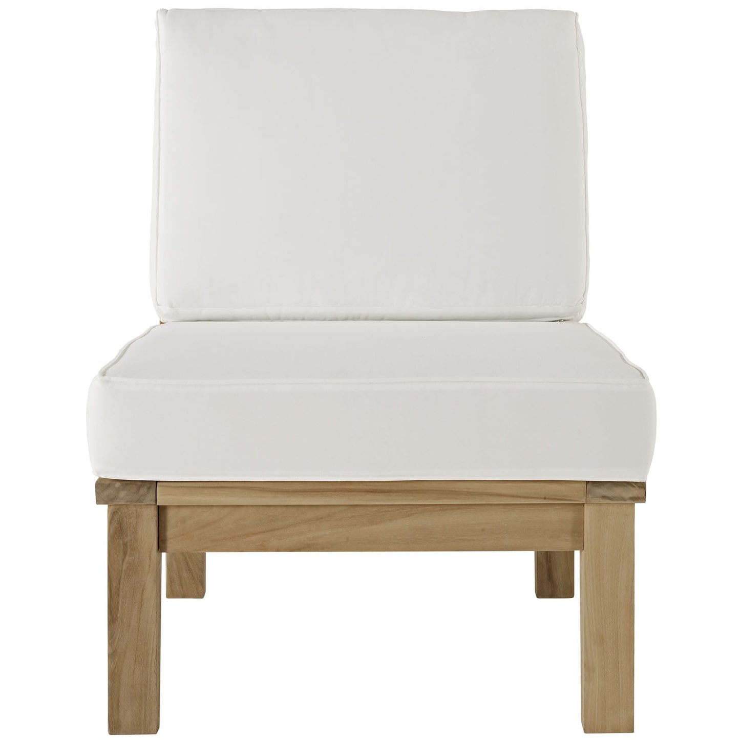 Modway Marina Armless Outdoor Patio Teak Sofa | Outdoor Chairs | Modishstore-18