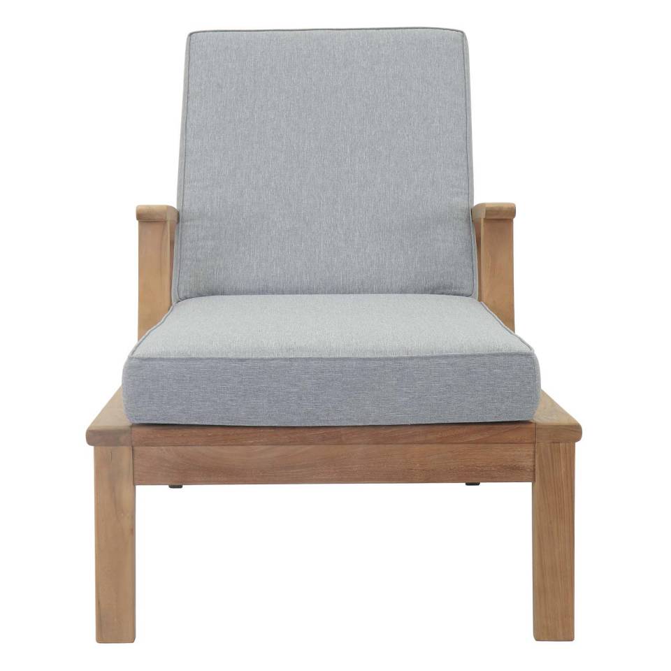 Modway Marina Outdoor Patio Teak Single Chaise | Outdoor Patio Daybed | Modishstore-5