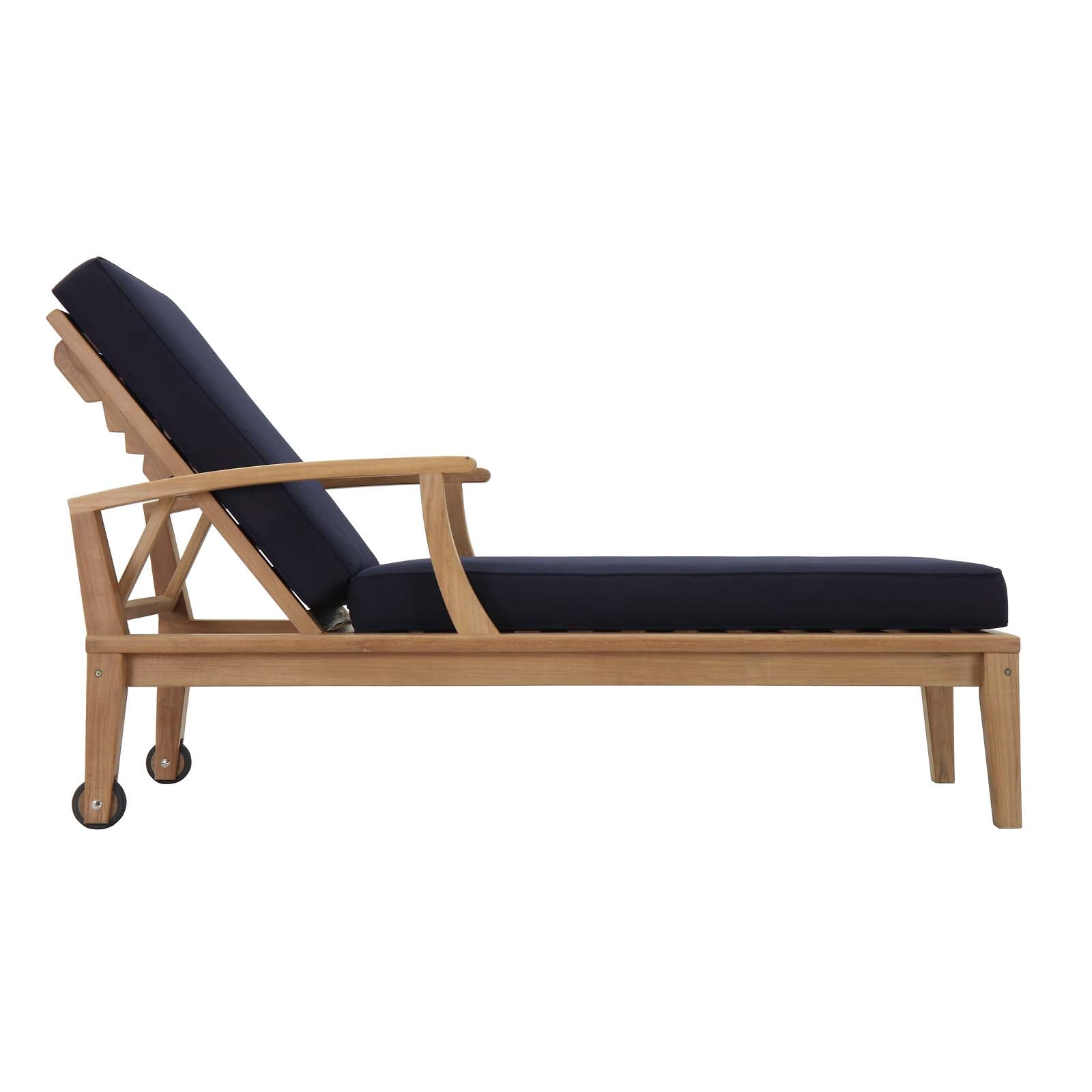 Modway Marina Outdoor Patio Teak Single Chaise | Outdoor Patio Daybed | Modishstore-10