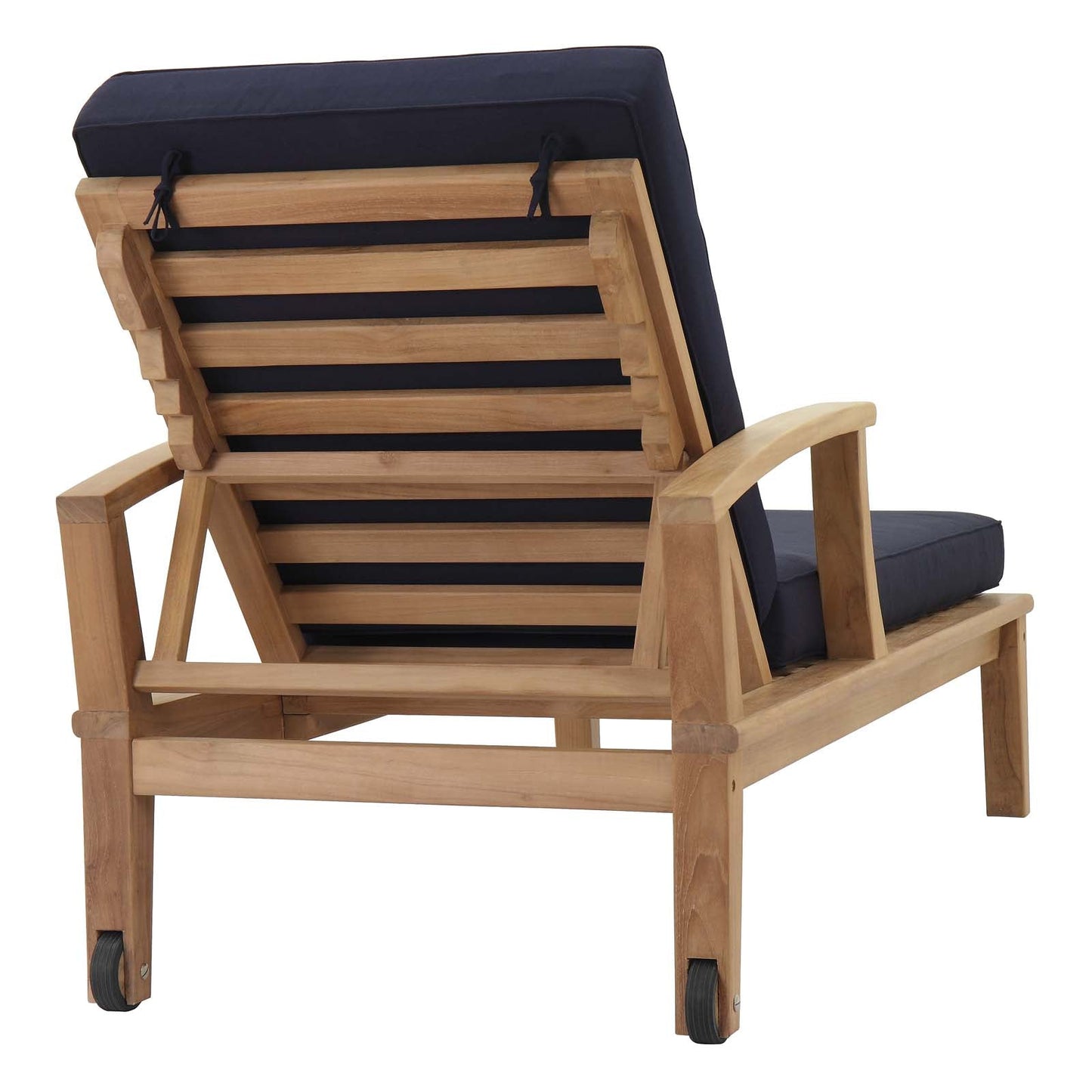 Modway Marina Outdoor Patio Teak Single Chaise | Outdoor Patio Daybed | Modishstore-11