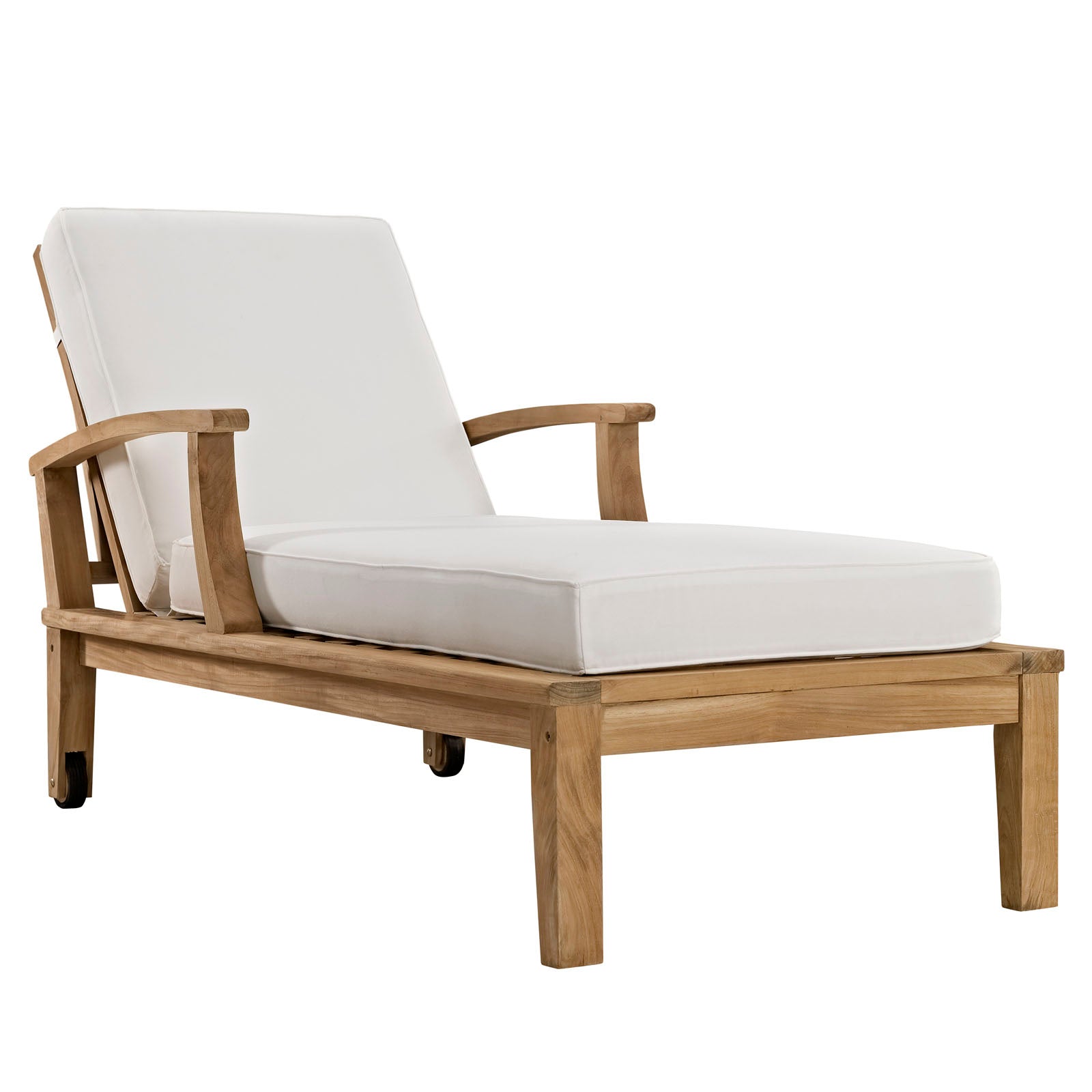 Modway Marina Outdoor Patio Teak Single Chaise | Outdoor Patio Daybed | Modishstore-13