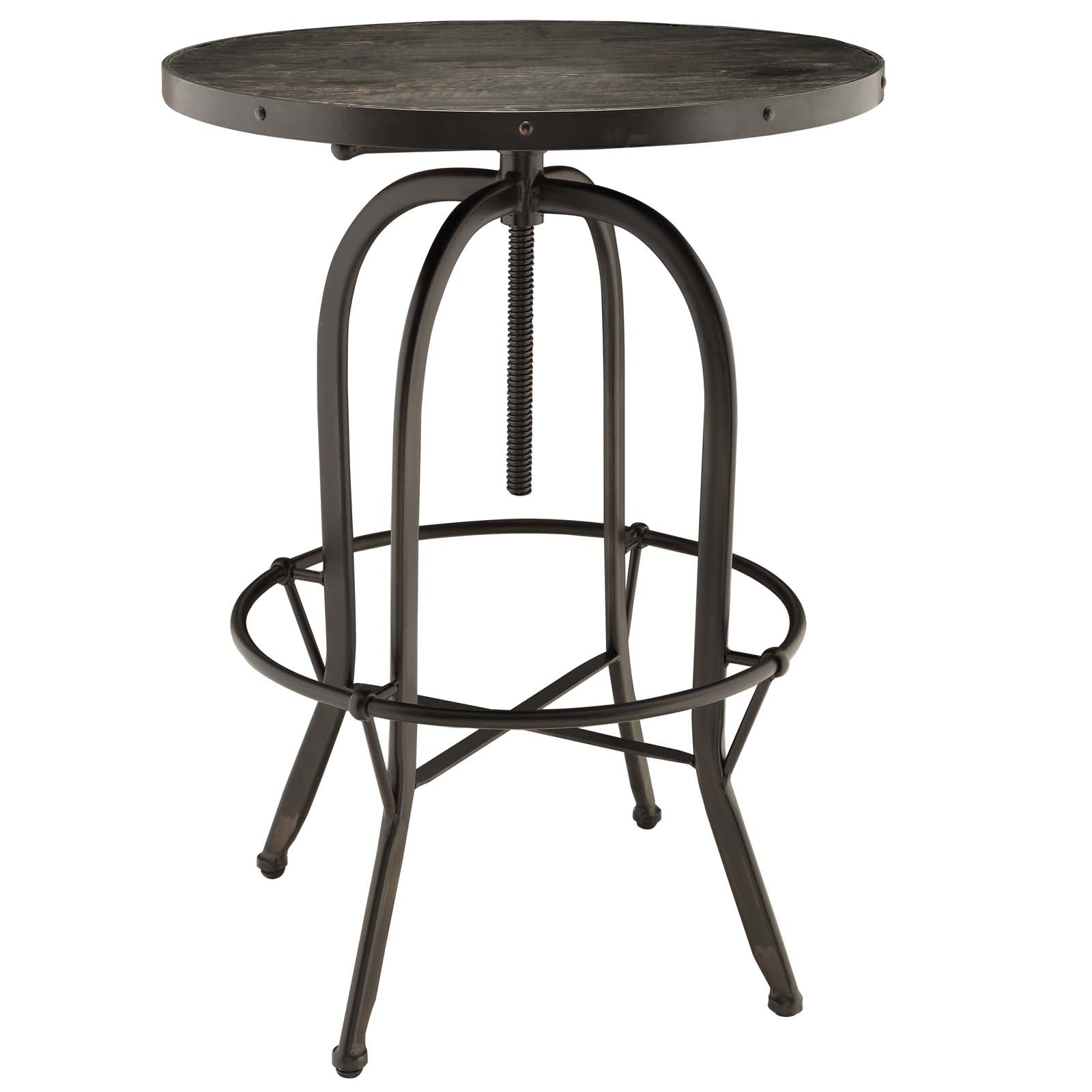 Modway Sylvan Wood Top Bar Table | Bar Table | Modishstore-5