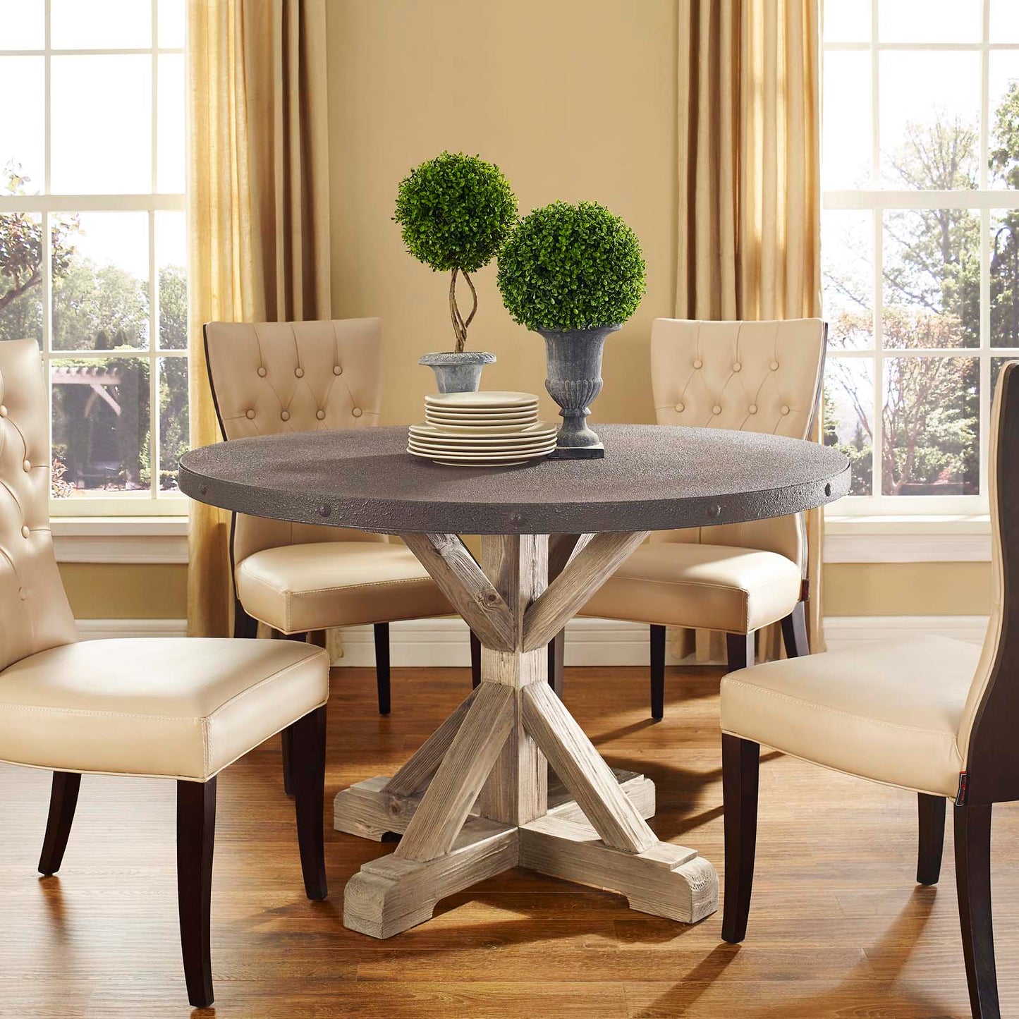 Stitch Round Wood Top Dining Table By Modway - EEI-1207 | Dining Tables | Modishstore