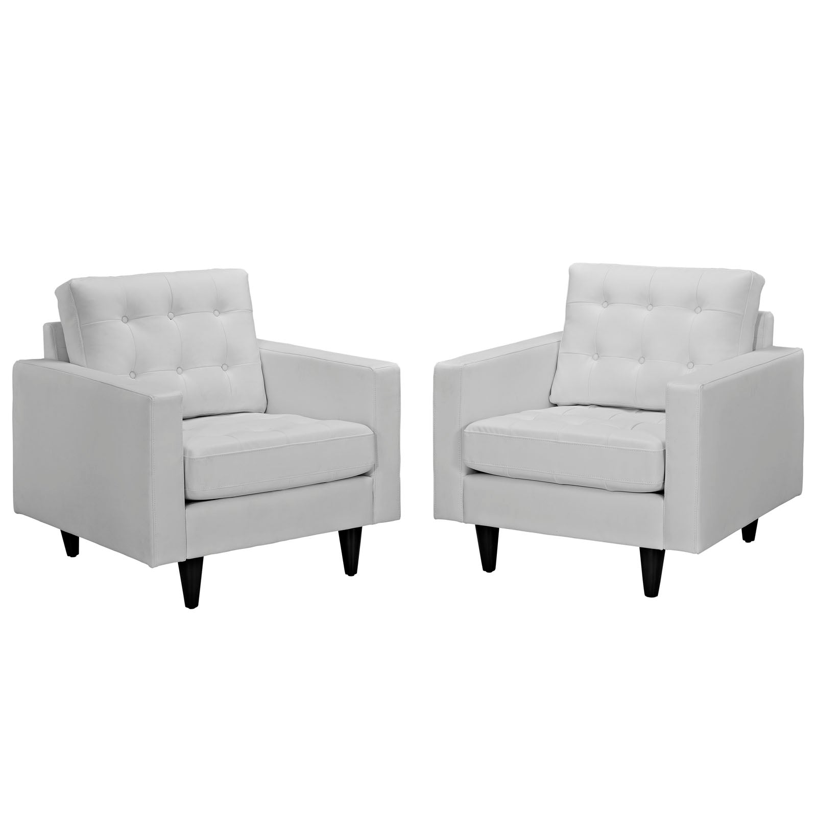 Modway Empress Armchair Leather - Set of 2 | Armchairs | 