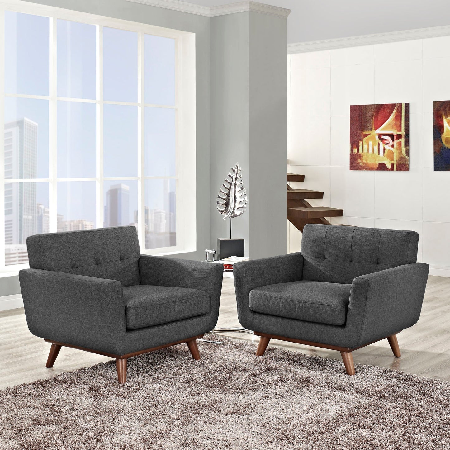 Modway Engage Armchair Wood - Set of 2 - EEI-1284 | Armchairs | 
