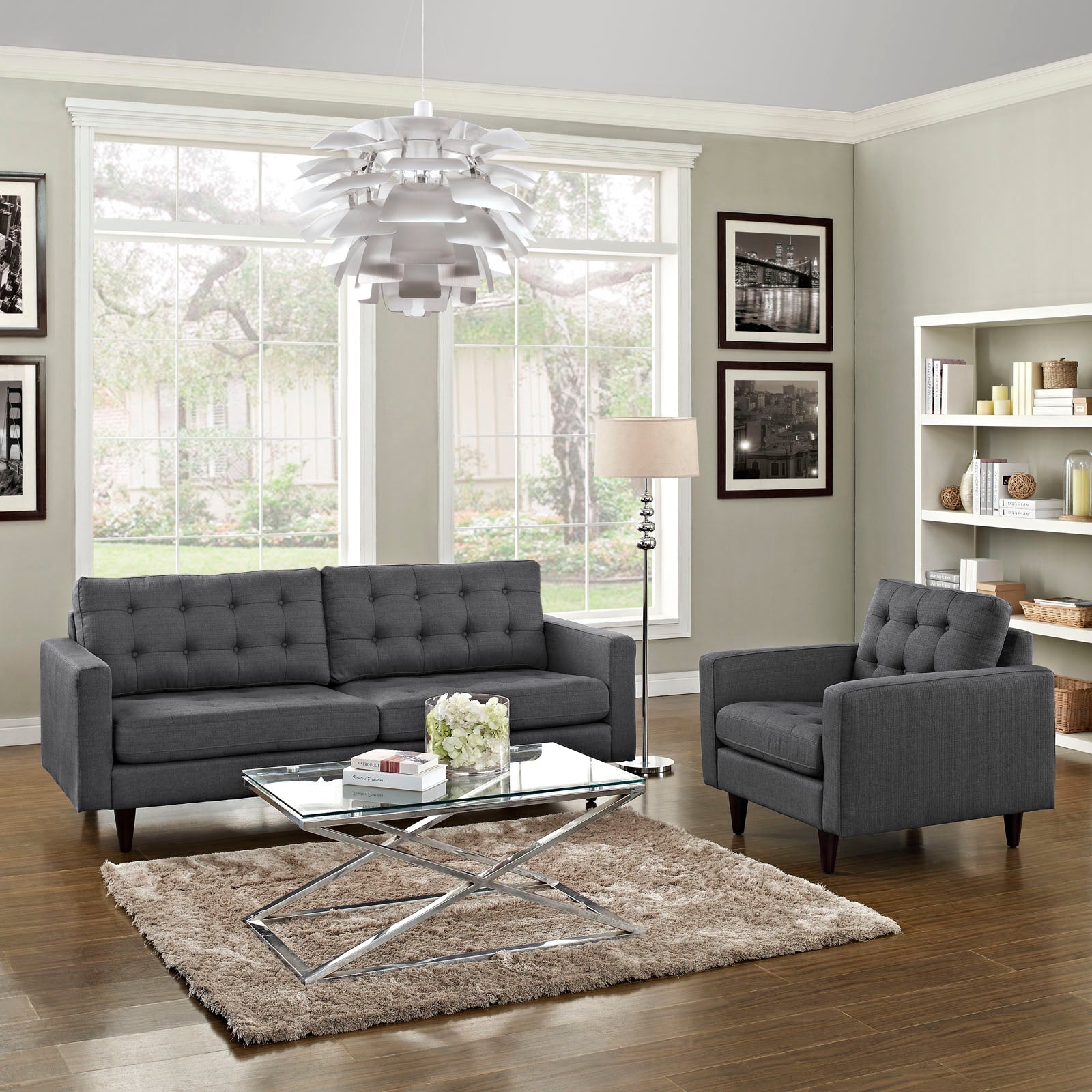 Modway Empress Armchair and Sofa - Set of 2 | Sofas | 