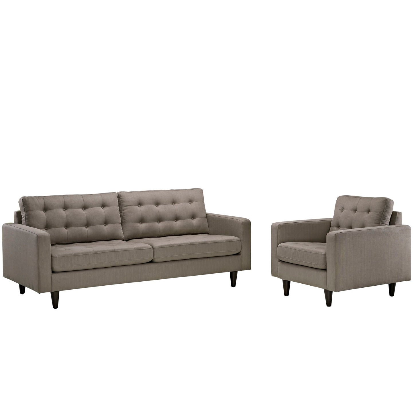 Modway Empress Armchair and Sofa - Set of 2 | Sofas | 