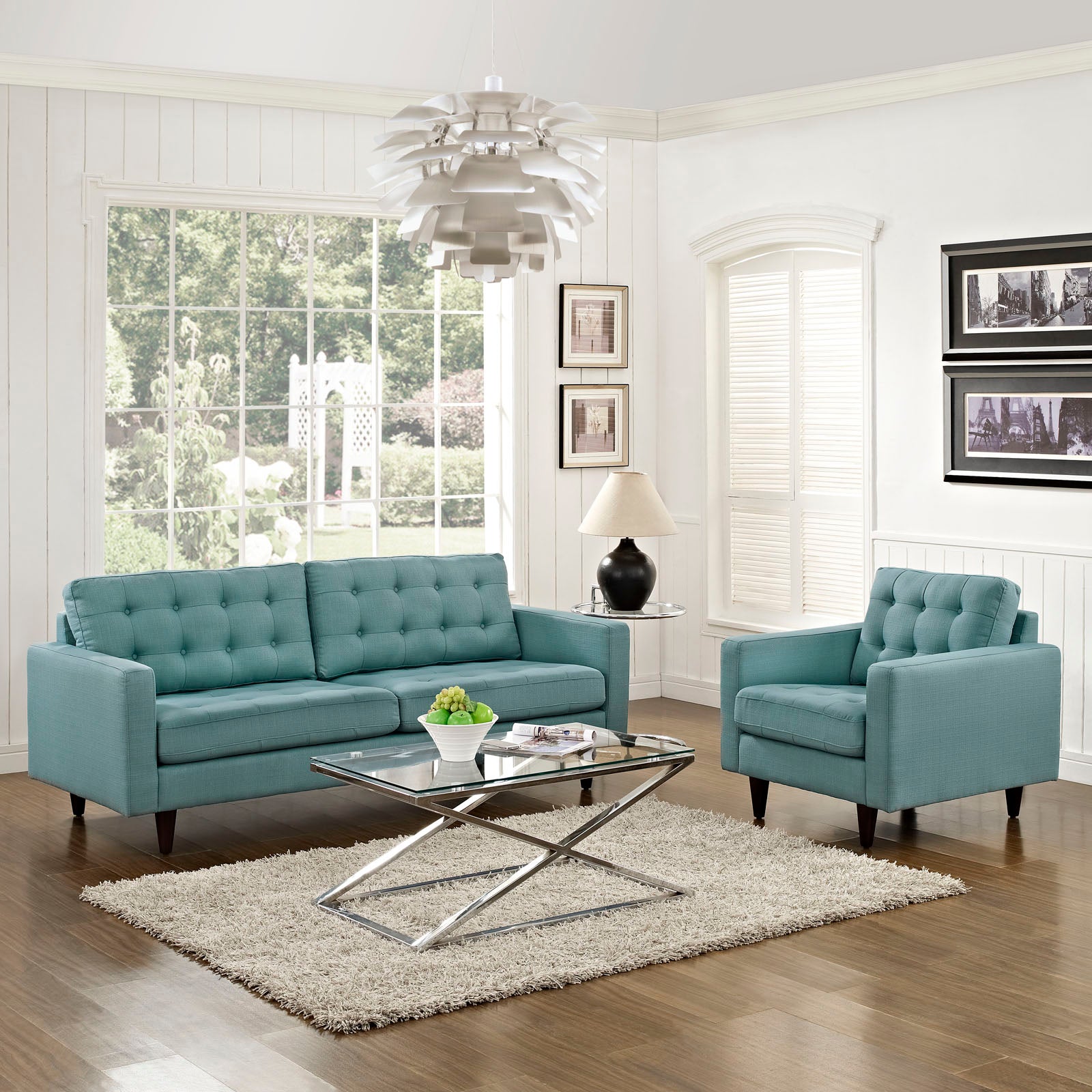 Modway Empress Armchair and Sofa - Set of 2 | Sofas | 