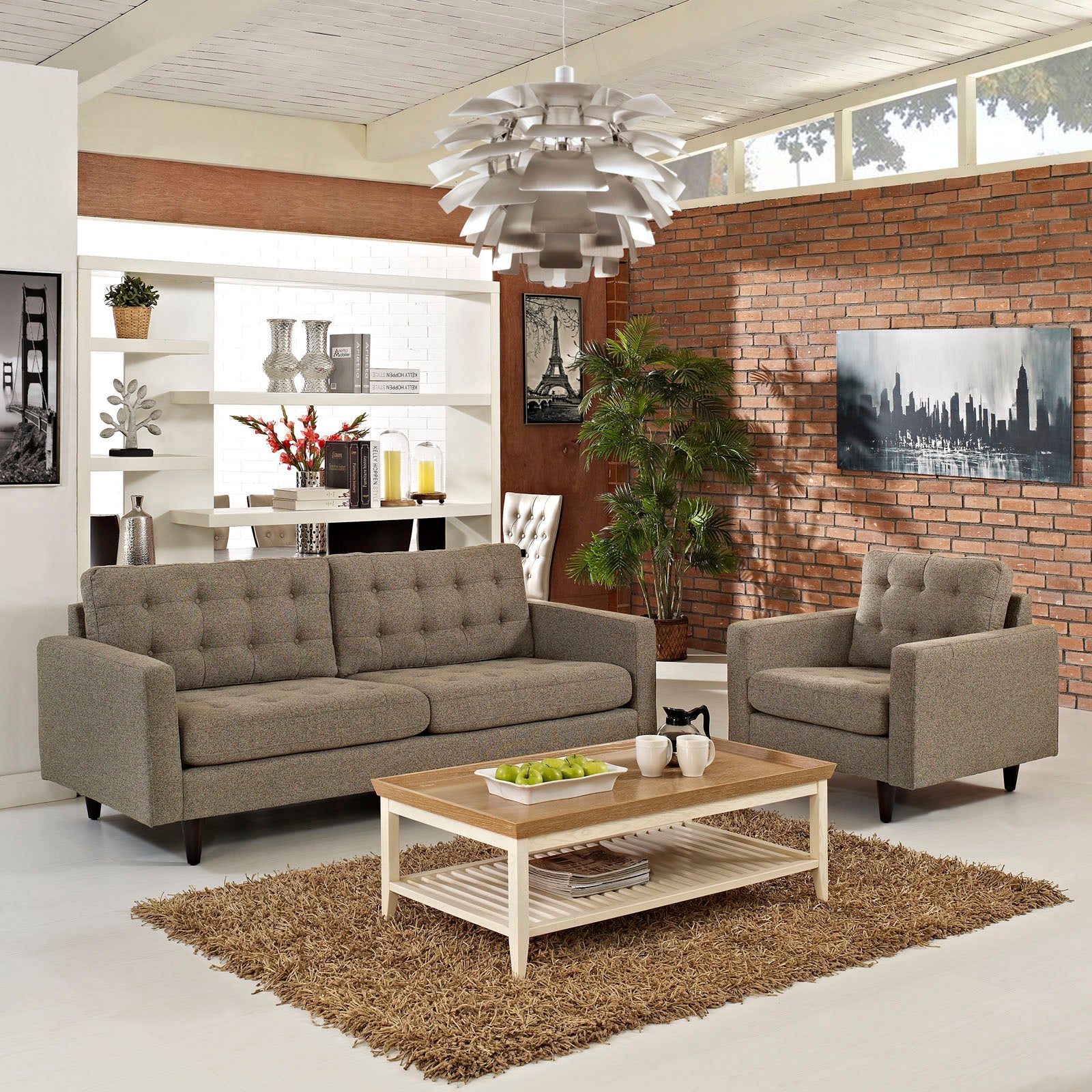 Modway Empress Armchair and Sofa - Set of 2 | Sofas | 