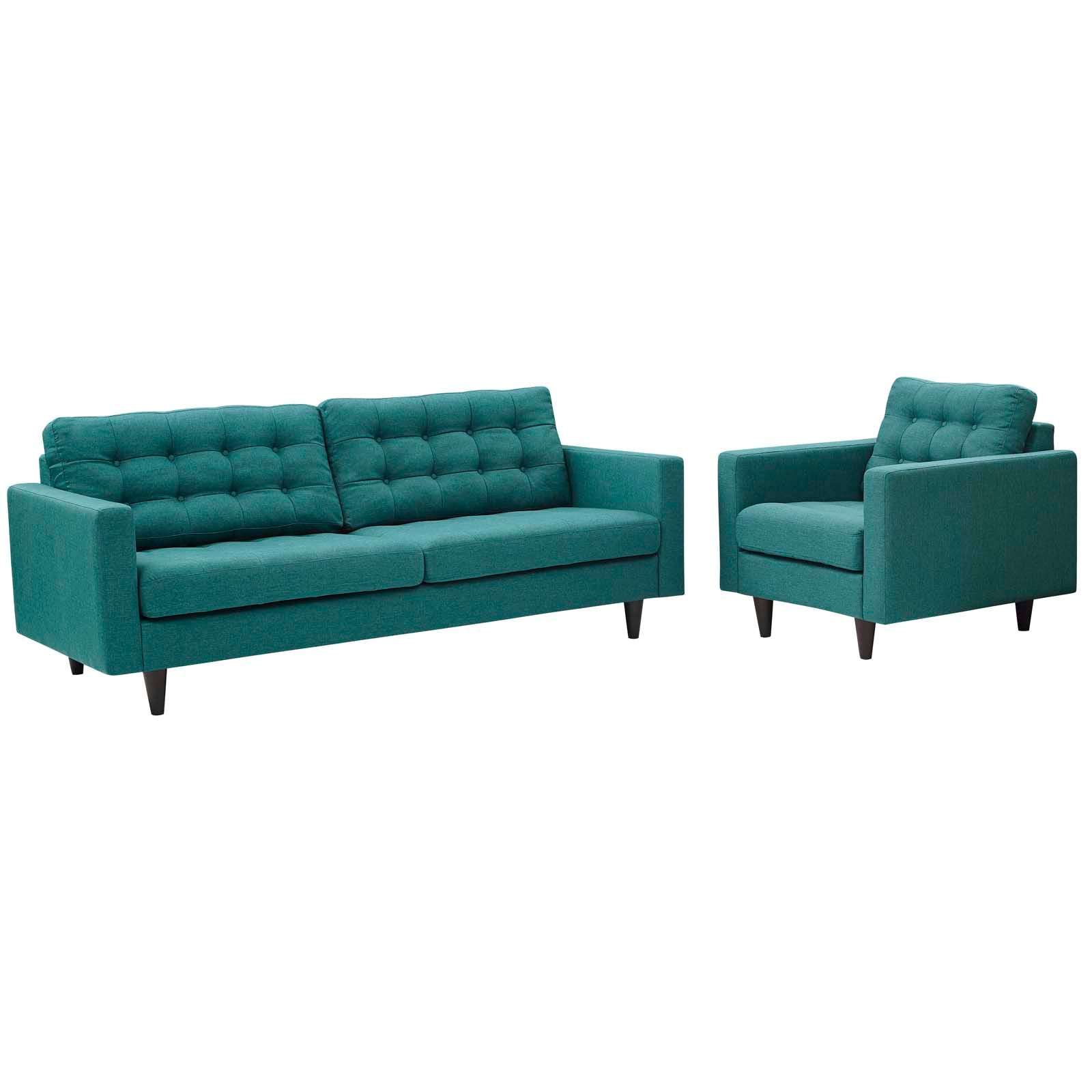 Modway Empress Armchair and Sofa - Set of 2 | Sofas | 