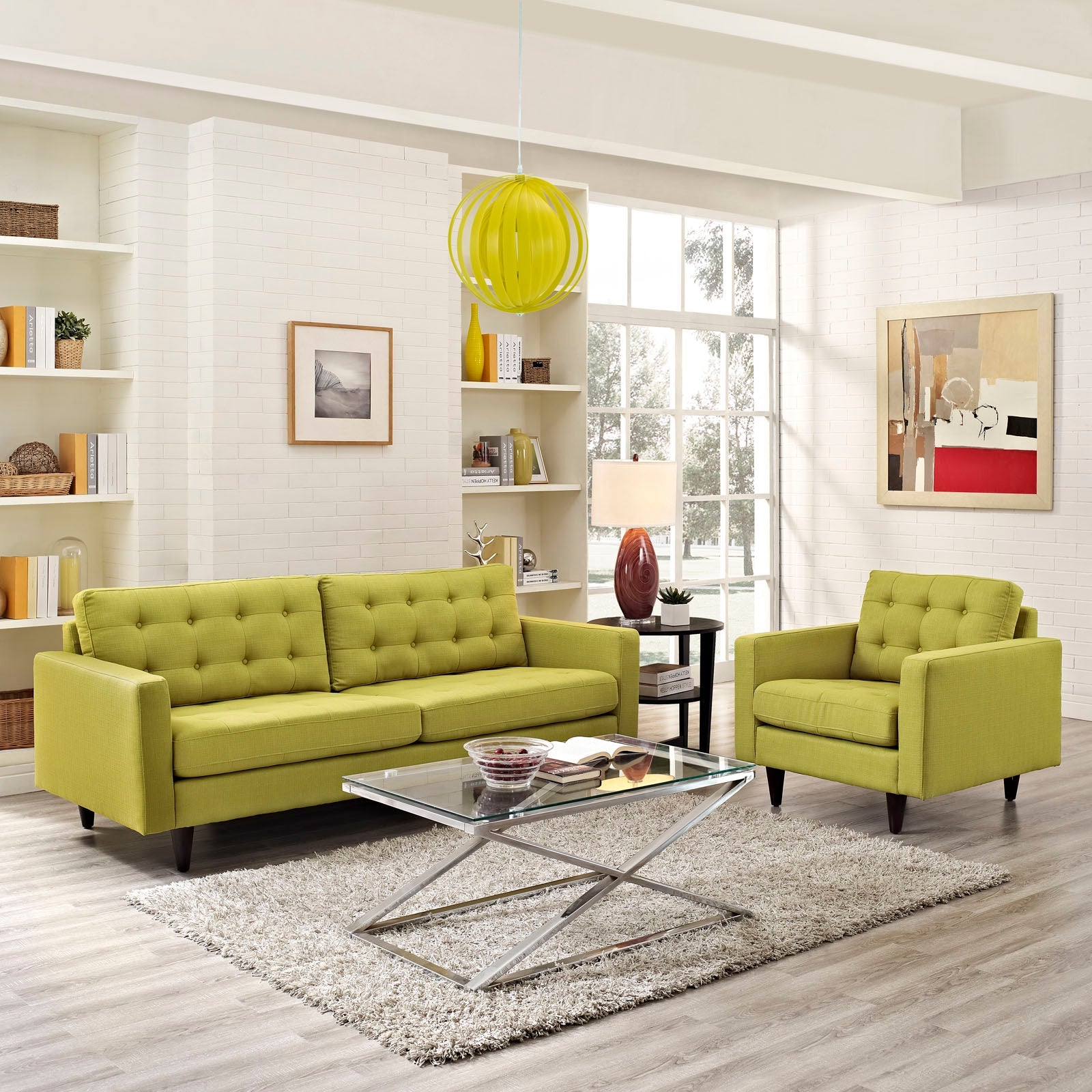 Modway Empress Armchair and Sofa - Set of 2 | Sofas | 