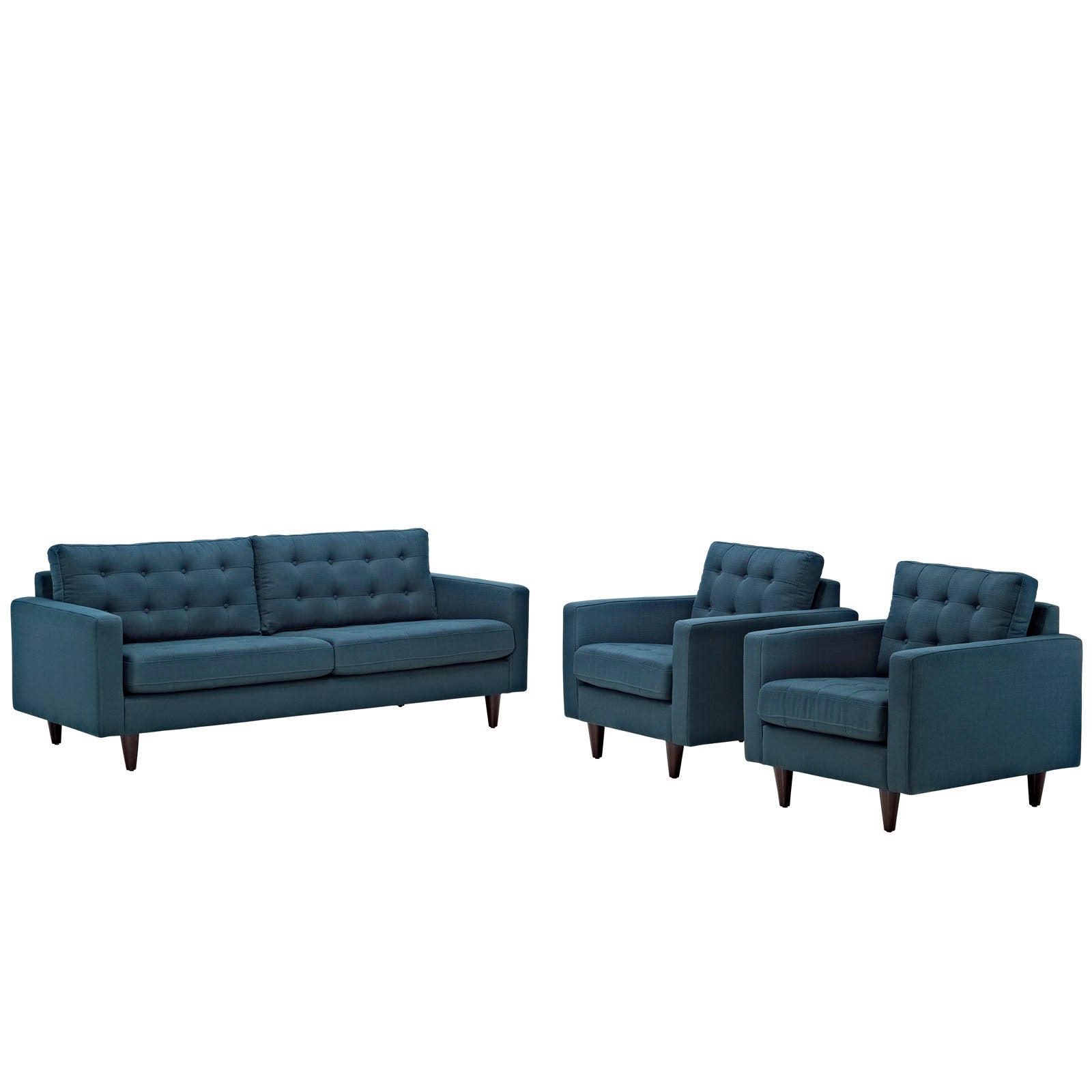 Modway Empress Sofa and Armchairs - Set of 3 | Sofas | 