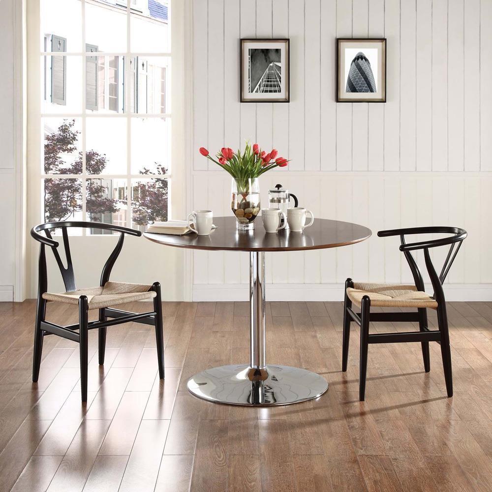 Modway Amish Dining Armchair Set of 2 - Black