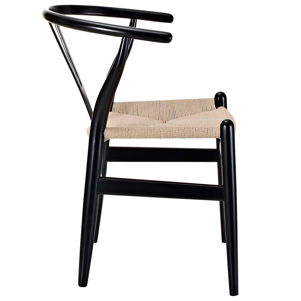 Modway Amish Dining Armchair Set of 4 - Black