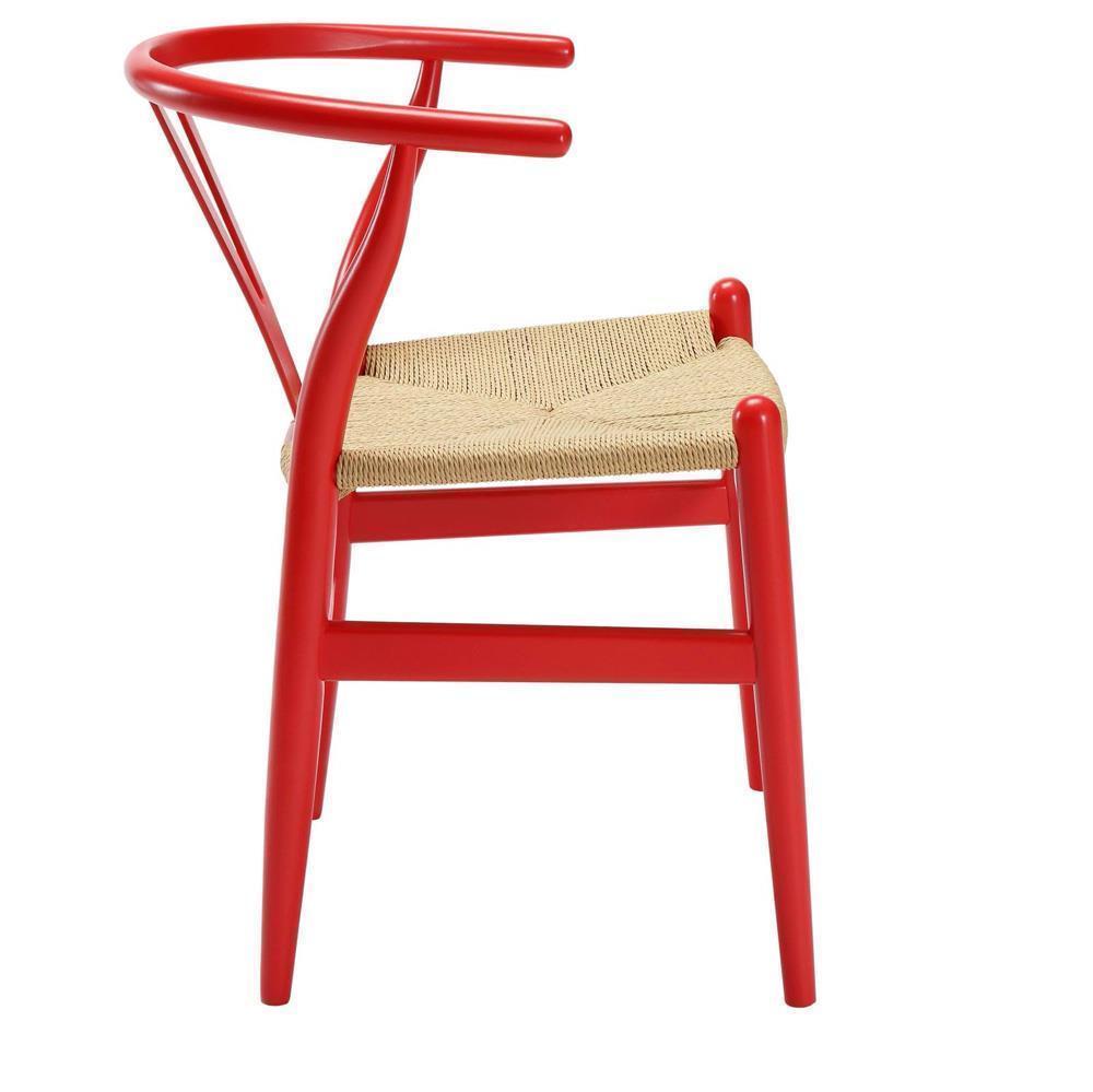 Modway Amish Dining Armchair Set of 4 - Red