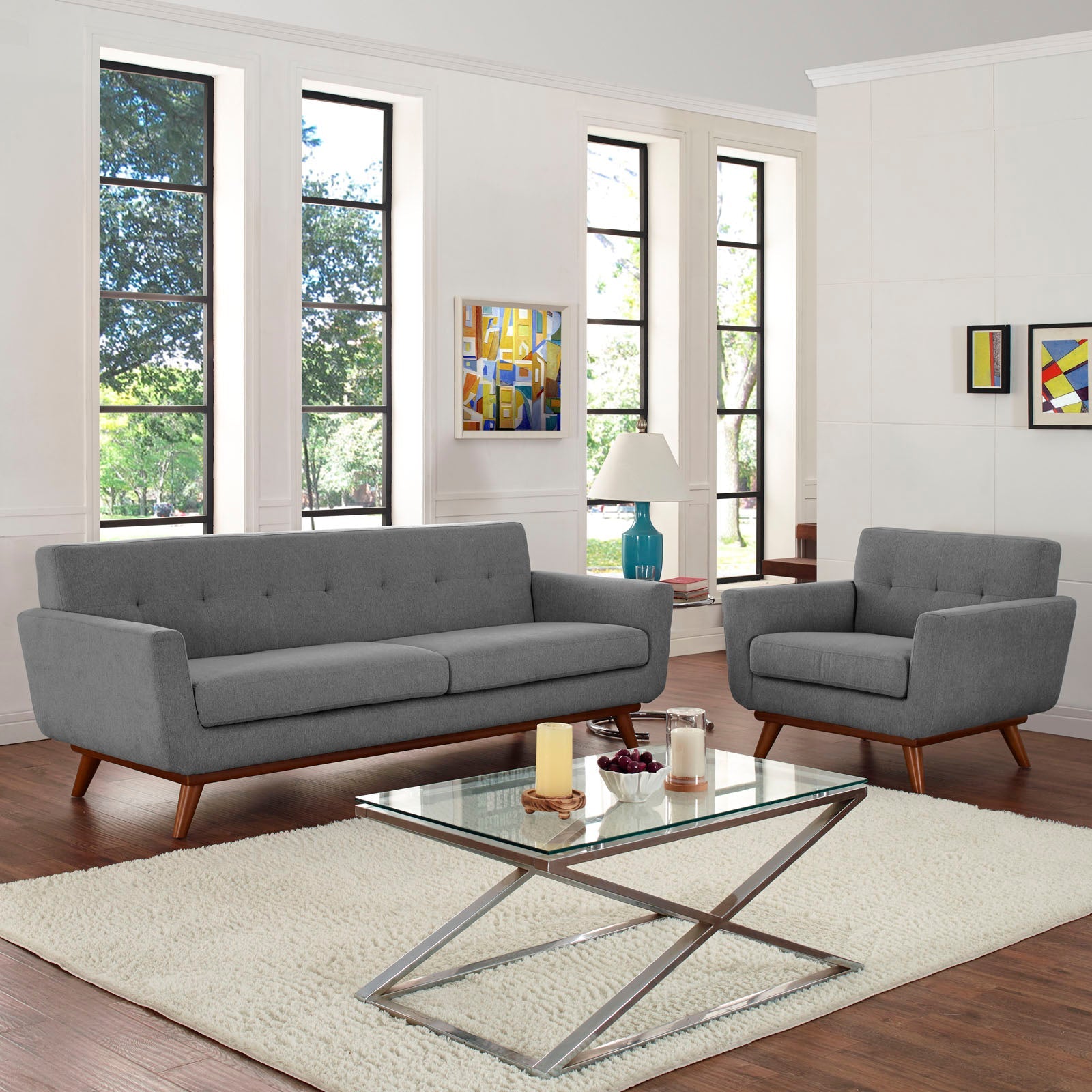 Modway Engage Armchair and Sofa - Set of 2 | Sofas | 