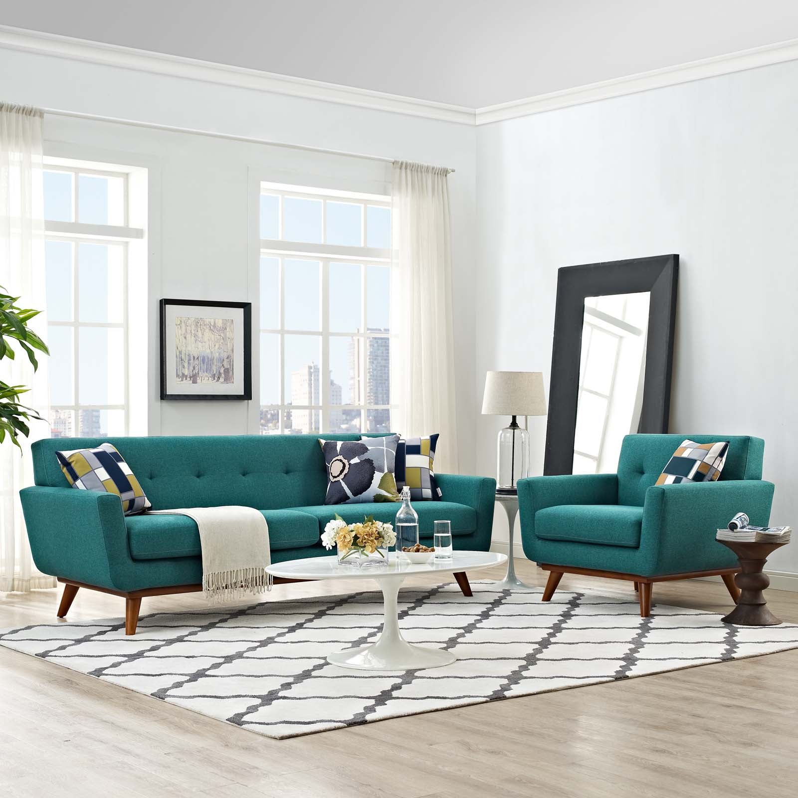 Modway Engage Armchair and Sofa - Set of 2 | Sofas | 