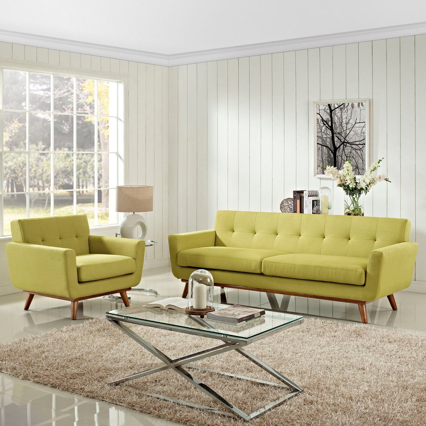 Modway Engage Armchair and Sofa - Set of 2 | Sofas | 