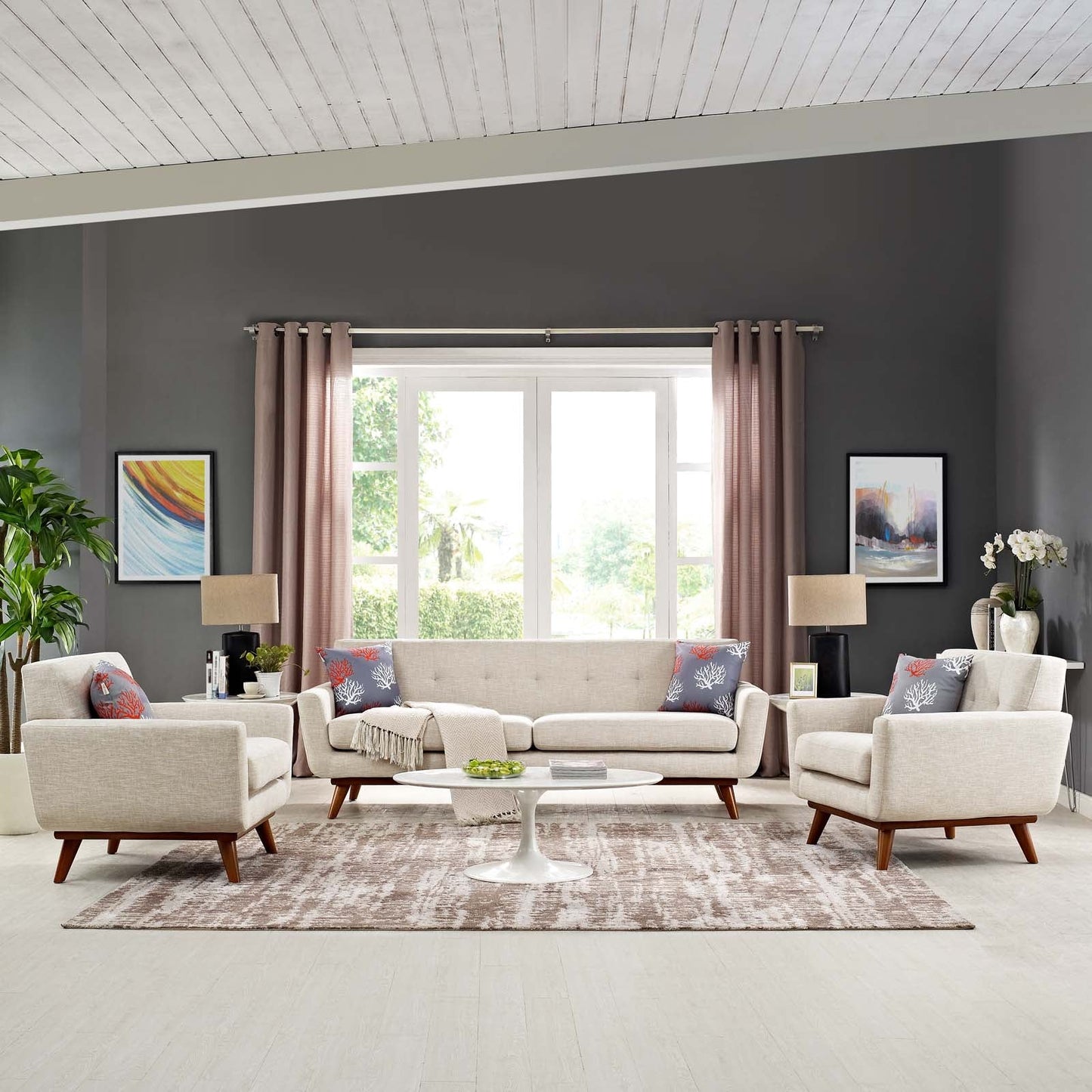 Modway Engage Armchairs and Sofa - Set of 3 | Sofas | 