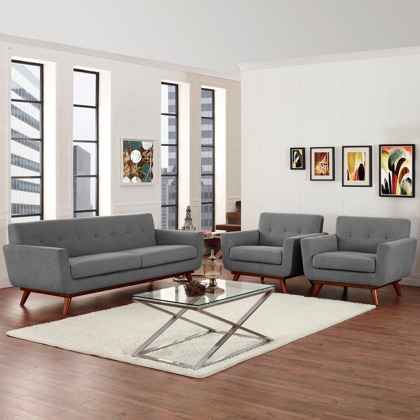 Modway Engage Armchairs and Sofa - Set of 3 | Sofas | 