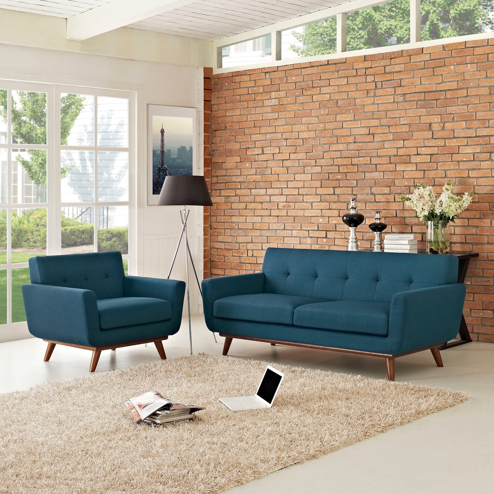 Modway Engage Armchair and Loveseat - Set of 2 - EEI-1346 | Sofa Set | 
