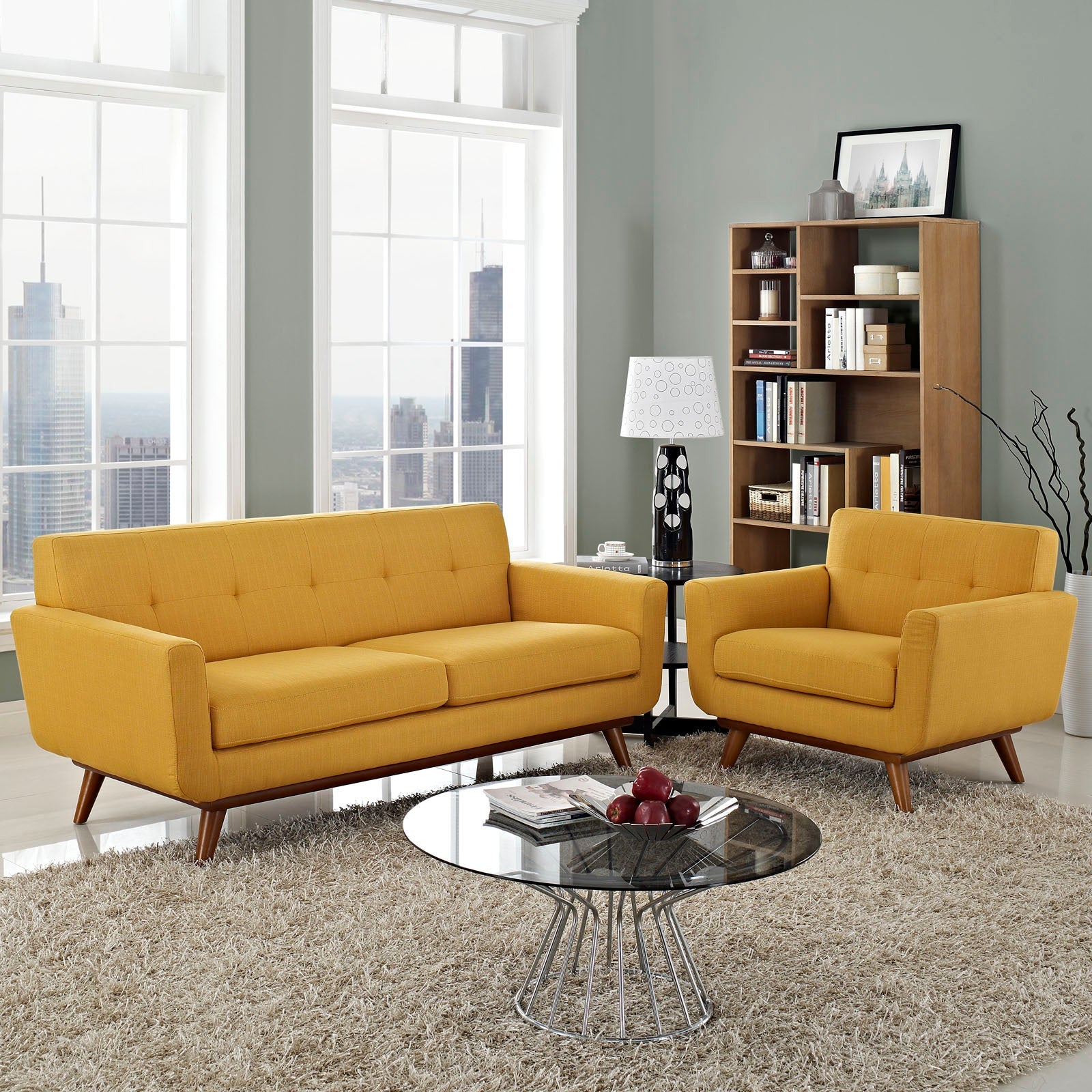 Modway Engage Armchair and Loveseat - Set of 2 - EEI-1346 | Sofa Set | 