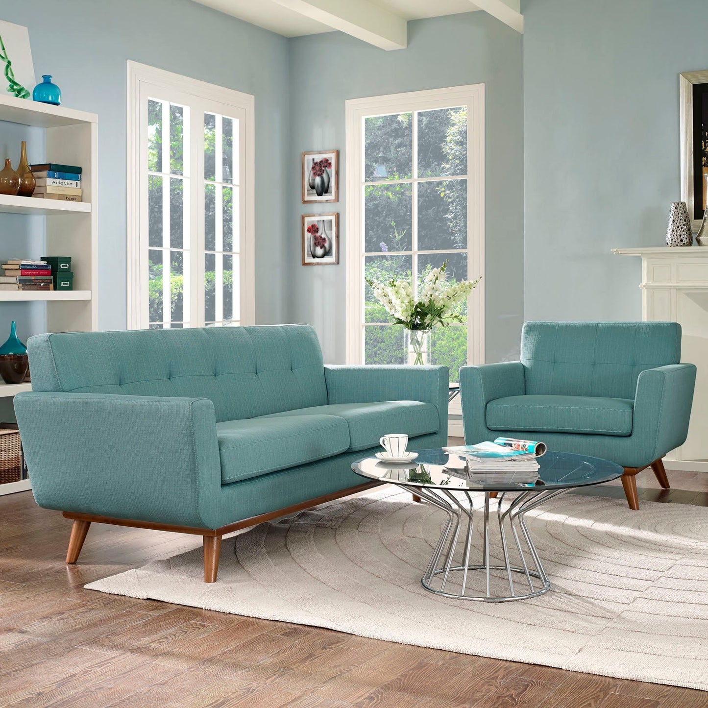Modway Engage Armchair and Loveseat - Set of 2 - EEI-1346 | Sofa Set | 