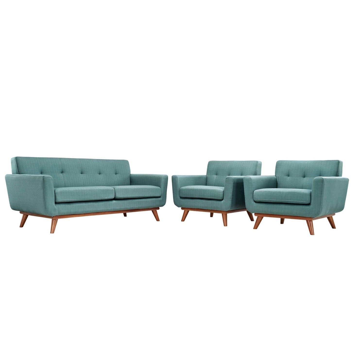 Modway Engage Armchairs and Loveseat - Set of 3 - EEI-1347 | Sofa Set | 