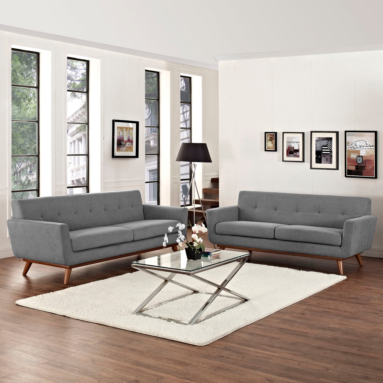 Modway Engage Loveseat and Sofa - Set of 2 - EEI-1348 | Loveseats | 