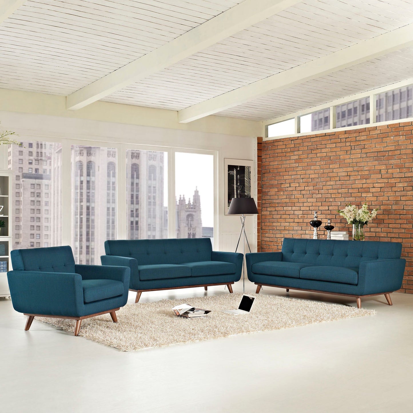 Modway Engage Sofa Loveseat and Armchair - Set of 3 - EEI-1349 | Sofa Set | 