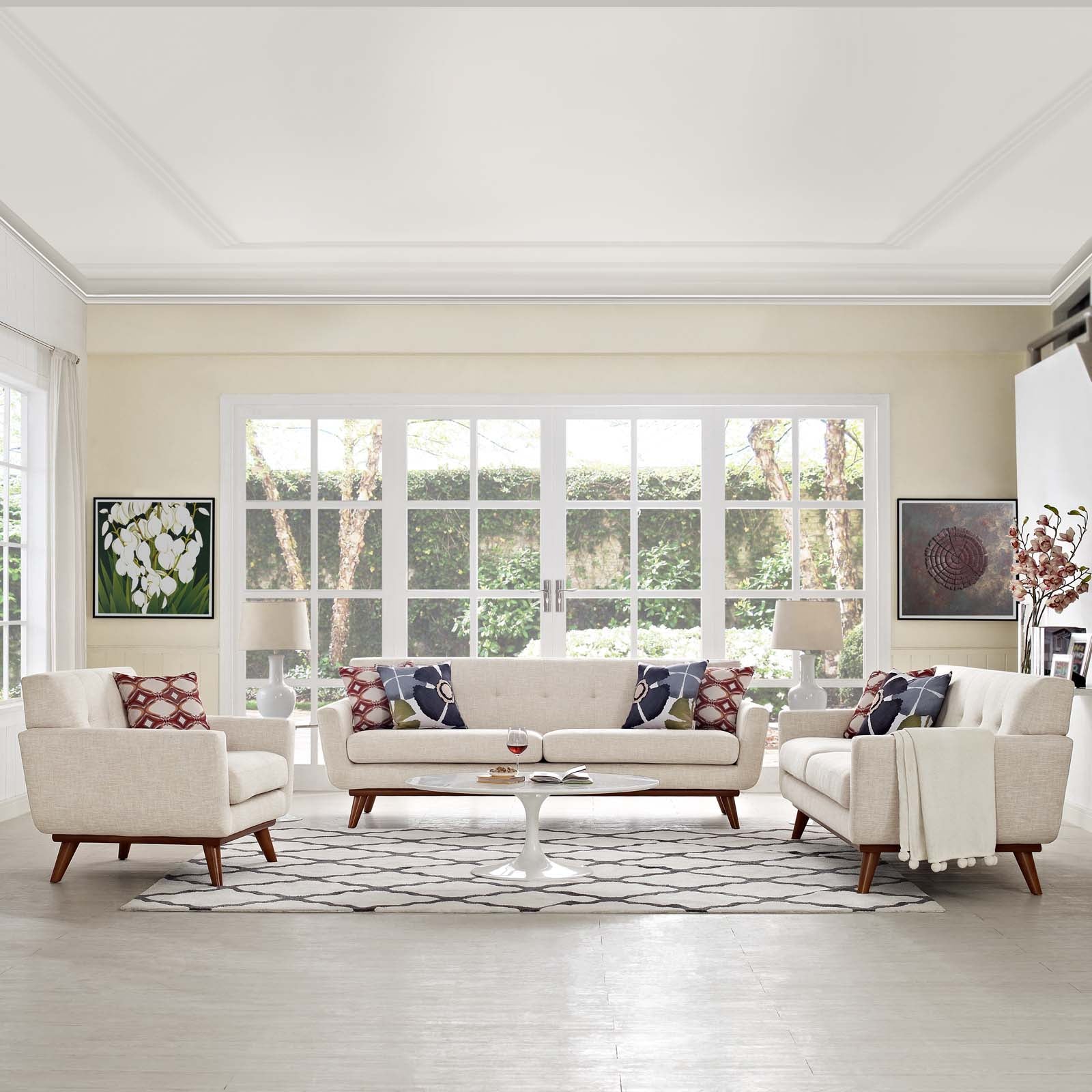 Modway Engage Sofa Loveseat and Armchair - Set of 3 - EEI-1349 | Sofa Set | 