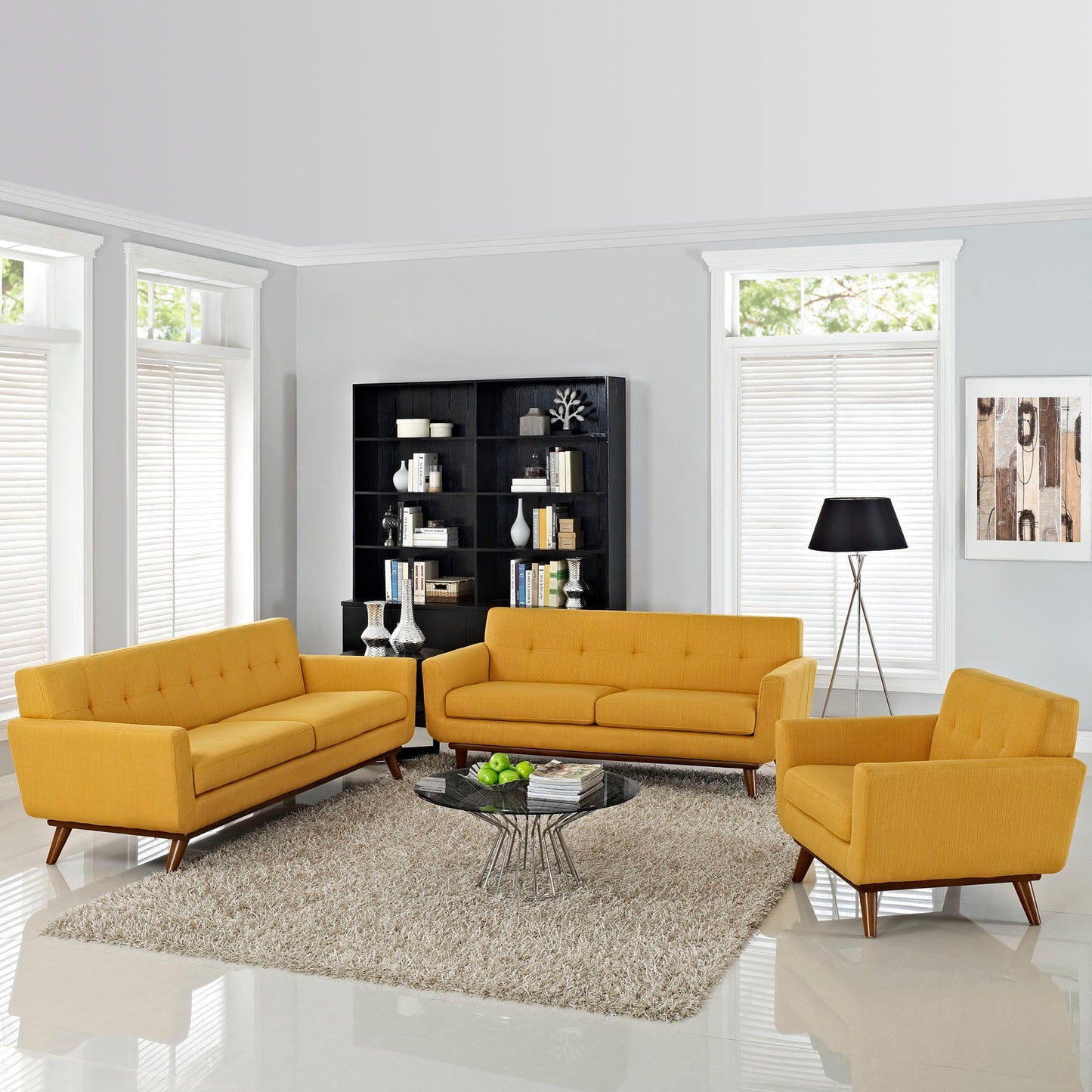 Modway Engage Sofa Loveseat and Armchair - Set of 3 - EEI-1349 | Sofa Set | 