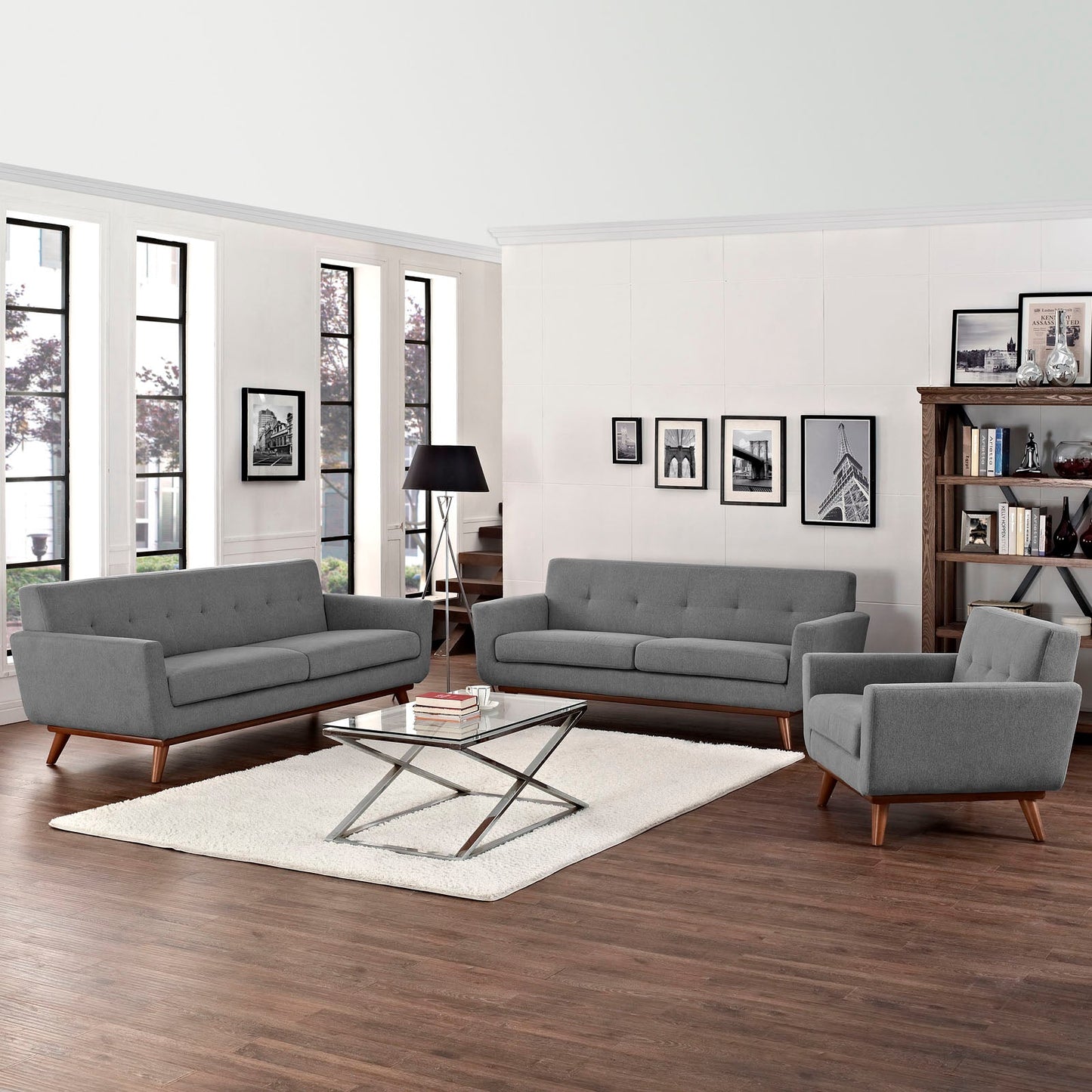 Modway Engage Sofa Loveseat and Armchair - Set of 3 - EEI-1349 | Sofa Set | 