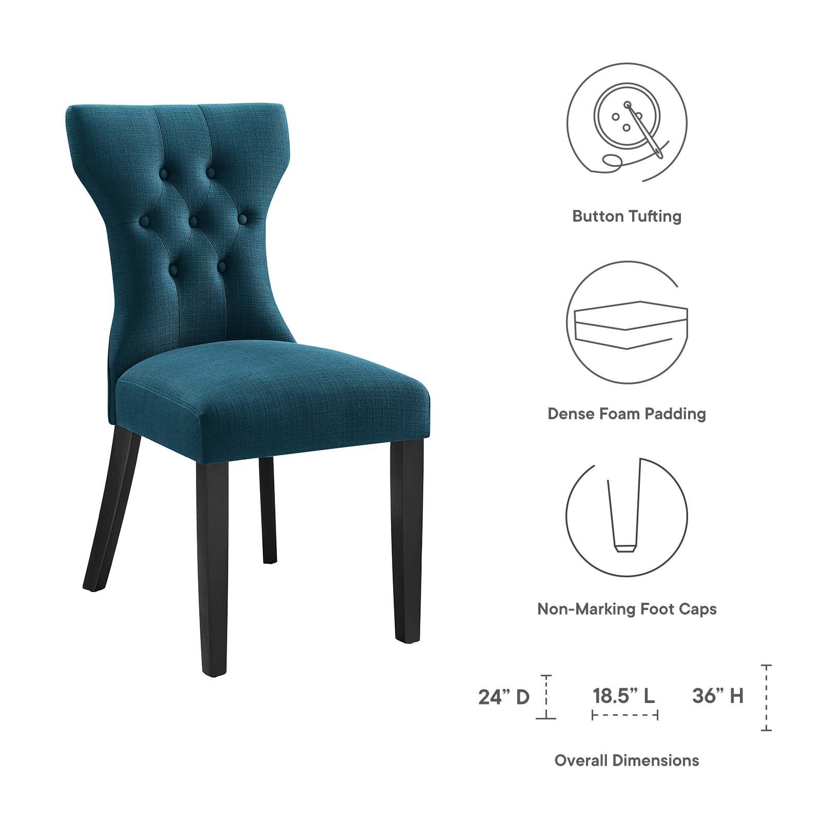 Modway Silhouette Dining Side Chair | Dining Chairs | Modishstore-16