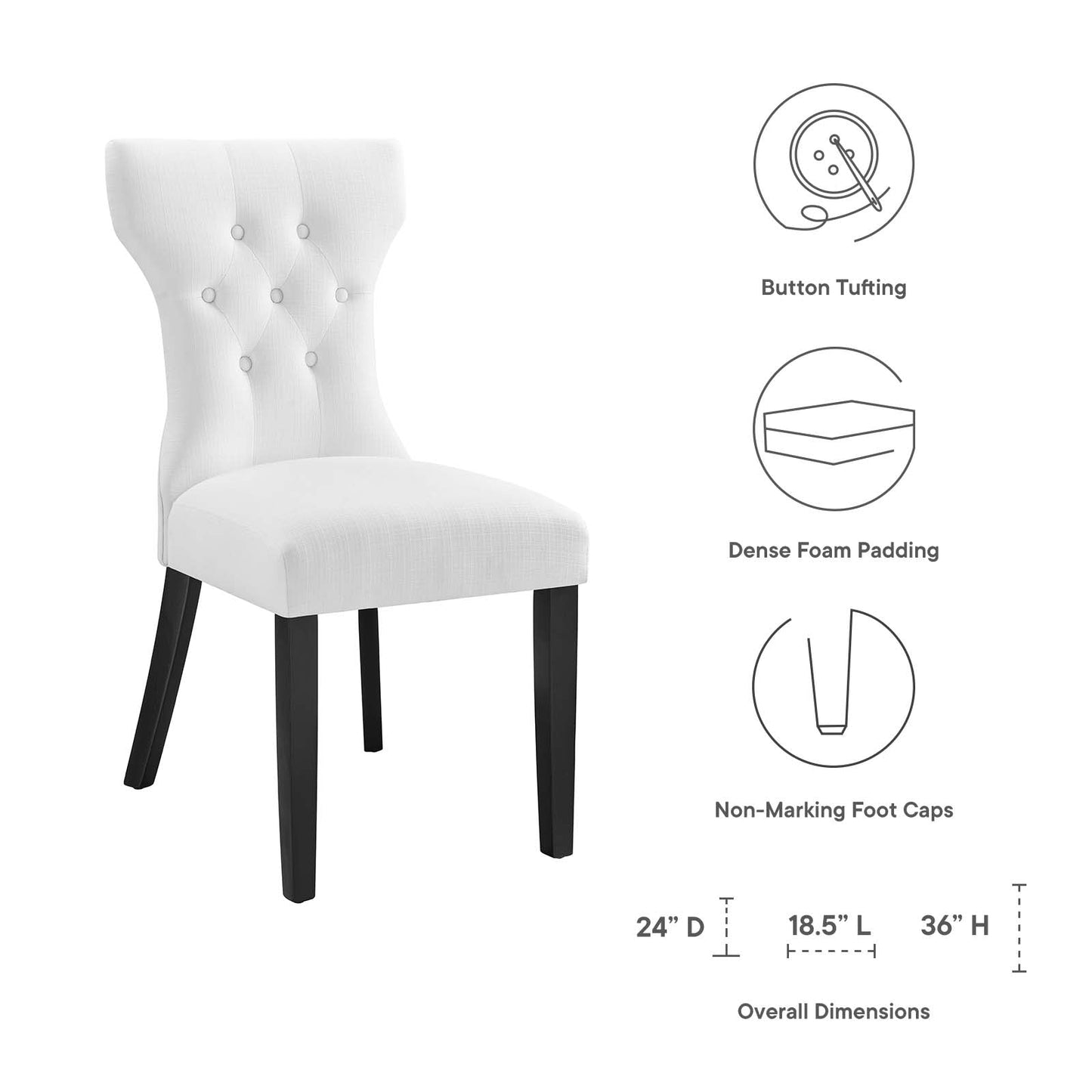 Modway Silhouette Dining Side Chair | Dining Chairs | Modishstore-43