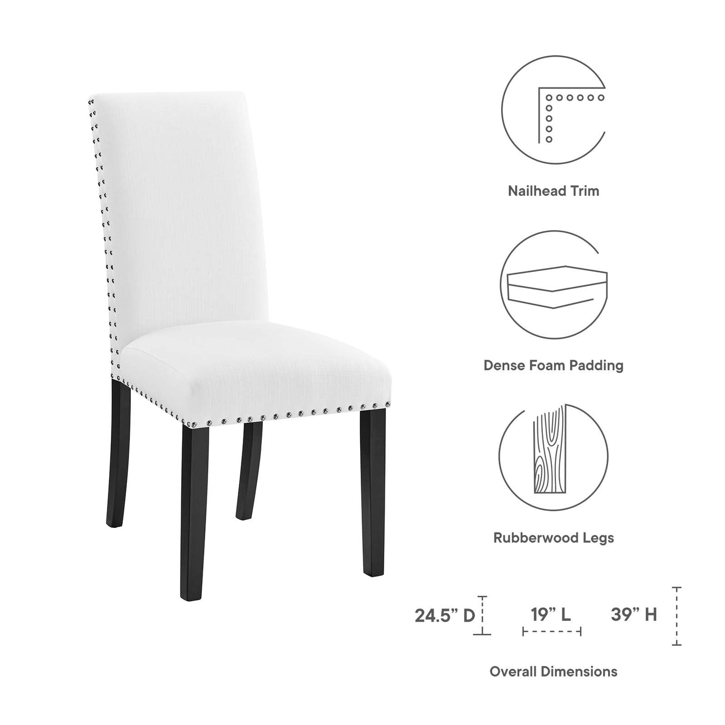 Modway Parcel Dining Fabric Side Chair | Dining Chairs | Modishstore-35