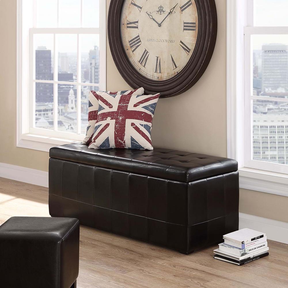 Modway Abide Upholstered Vinyl Ottoman - Brown