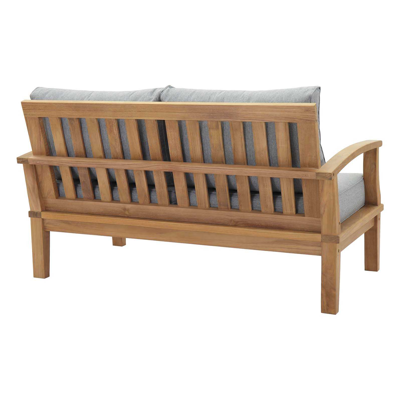 Modway EEI-1469 Marina 4 Piece Outdoor Patio Teak Sofa Set | Outdoor Sofas, Loveseats & Sectionals | 