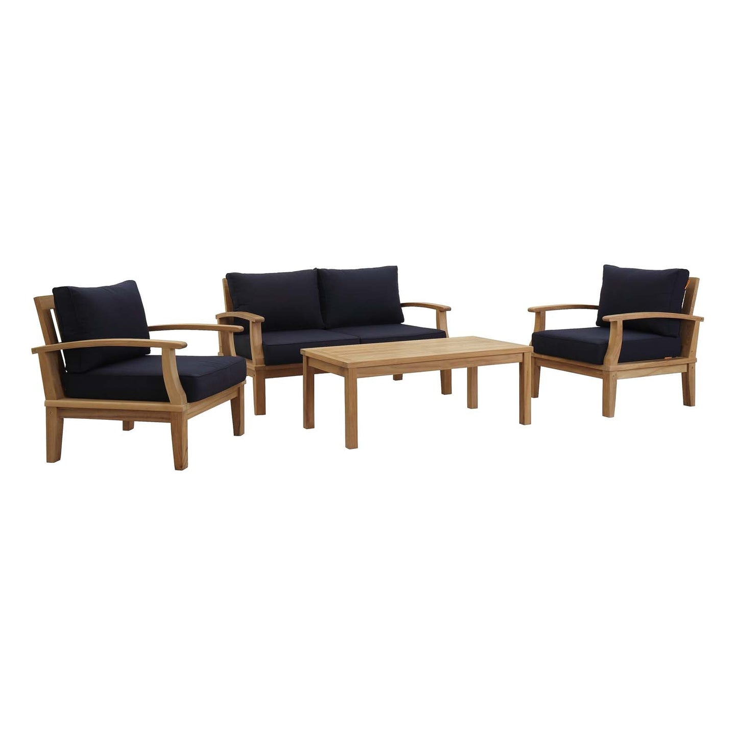 Modway EEI-1469 Marina 4 Piece Outdoor Patio Teak Sofa Set - EEI-1469
