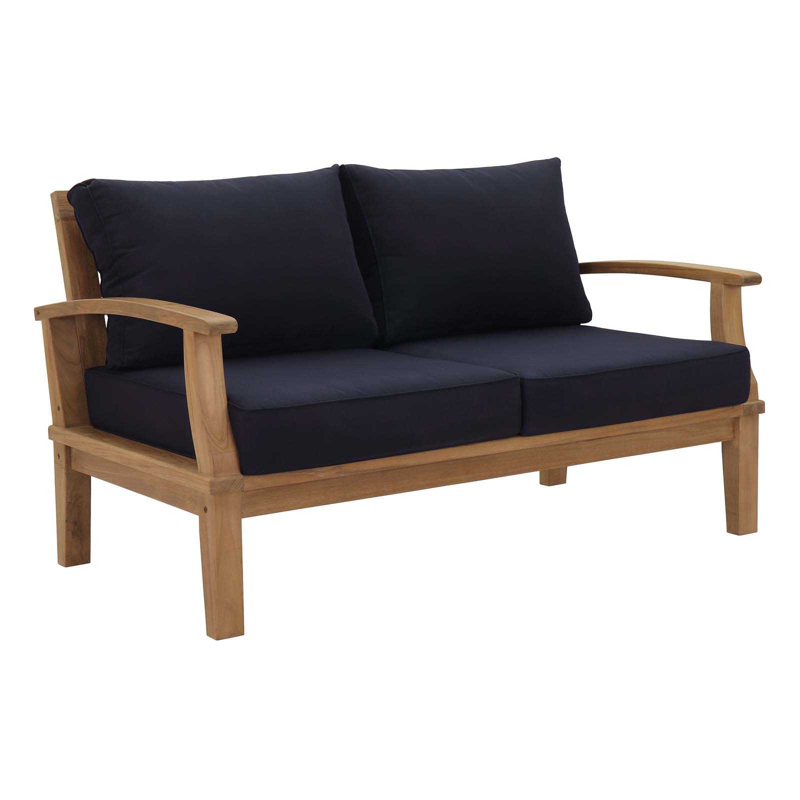 Modway EEI-1469 Marina 4 Piece Outdoor Patio Teak Sofa Set | Outdoor Sofas, Loveseats & Sectionals | 