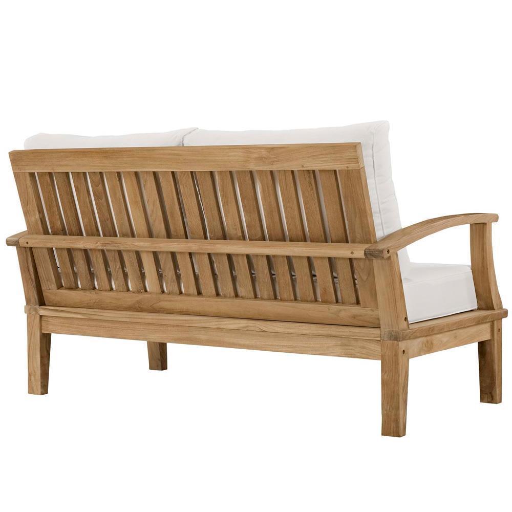 Modway EEI-1469 Marina 4 Piece Outdoor Patio Teak Sofa Set | Outdoor Sofas, Loveseats & Sectionals | 