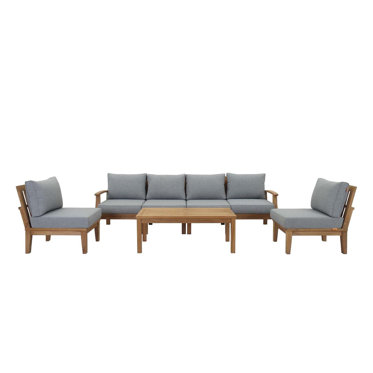 Modway Marina 7 Piece Outdoor Patio Teak Set | Outdoor Sofas, Loveseats & Sectionals | Modishstore
