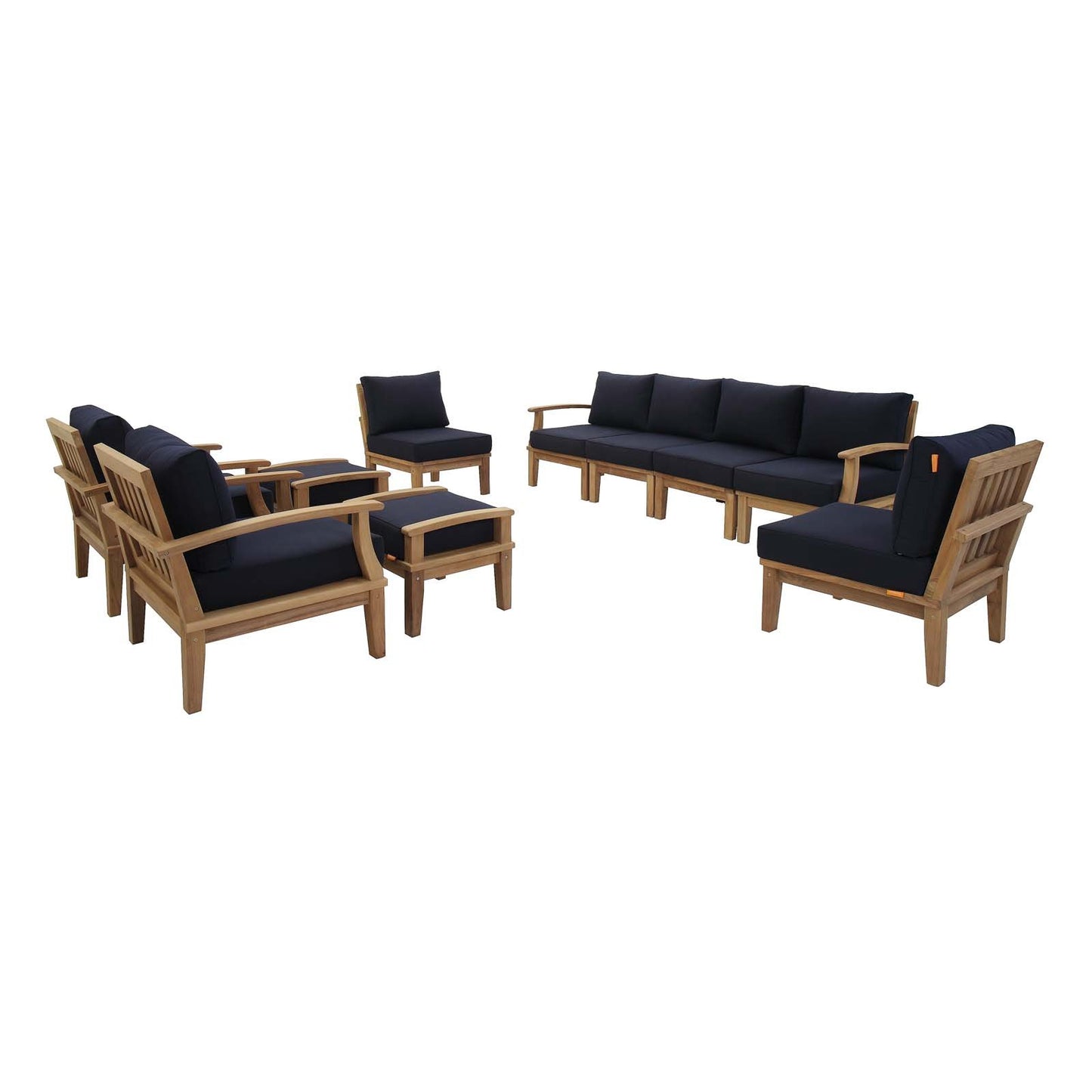 Modway Marina 10 Piece Outdoor Patio Teak Set
