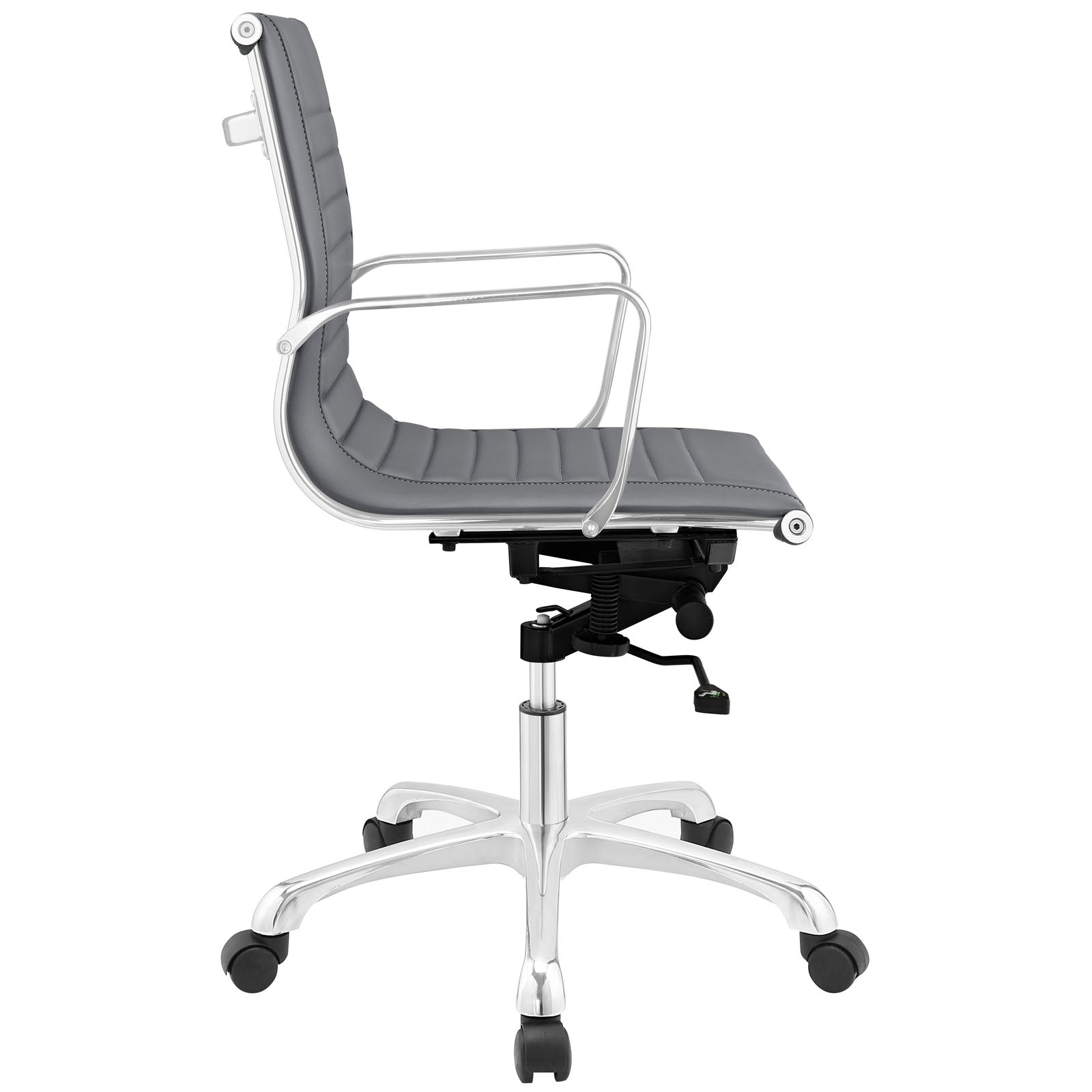 Runway Mid Back Upholstered Vinyl Office Chair By Modway - EEI-1527 | Office Chairs | Modishstore - 3