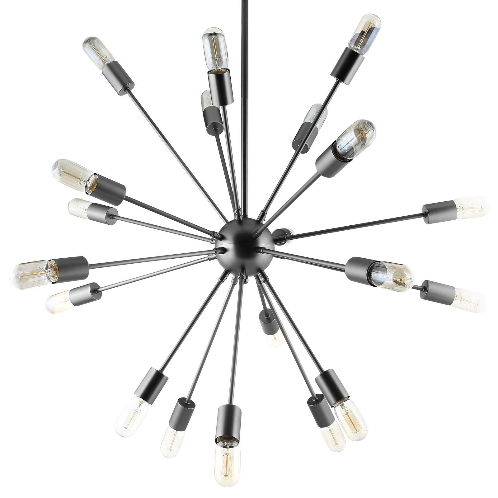 Modway Beam Stainless Steel Chandelier - Black | Chandeliers | 