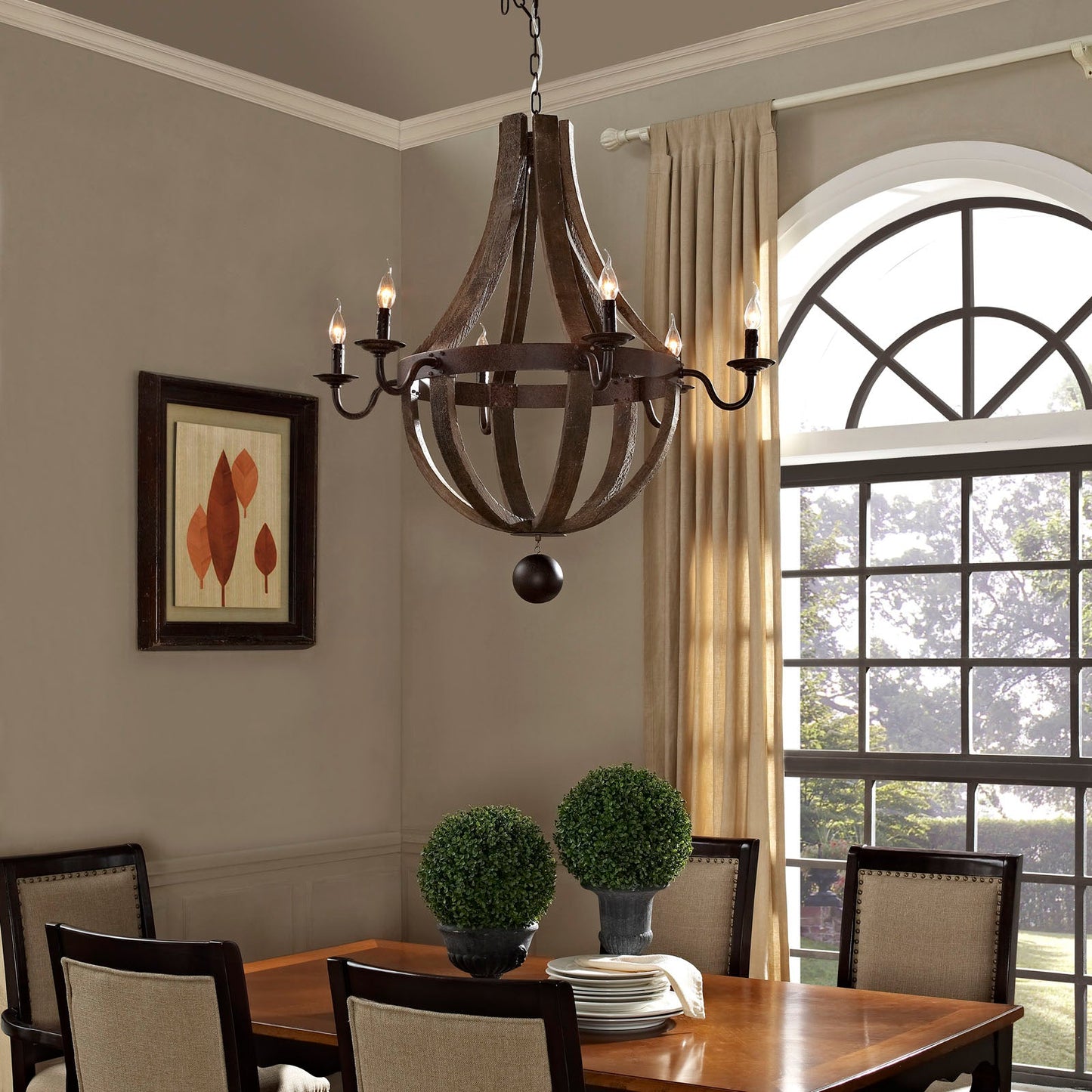 Modway Ballista Chandelier - Antique Brass | Chandeliers