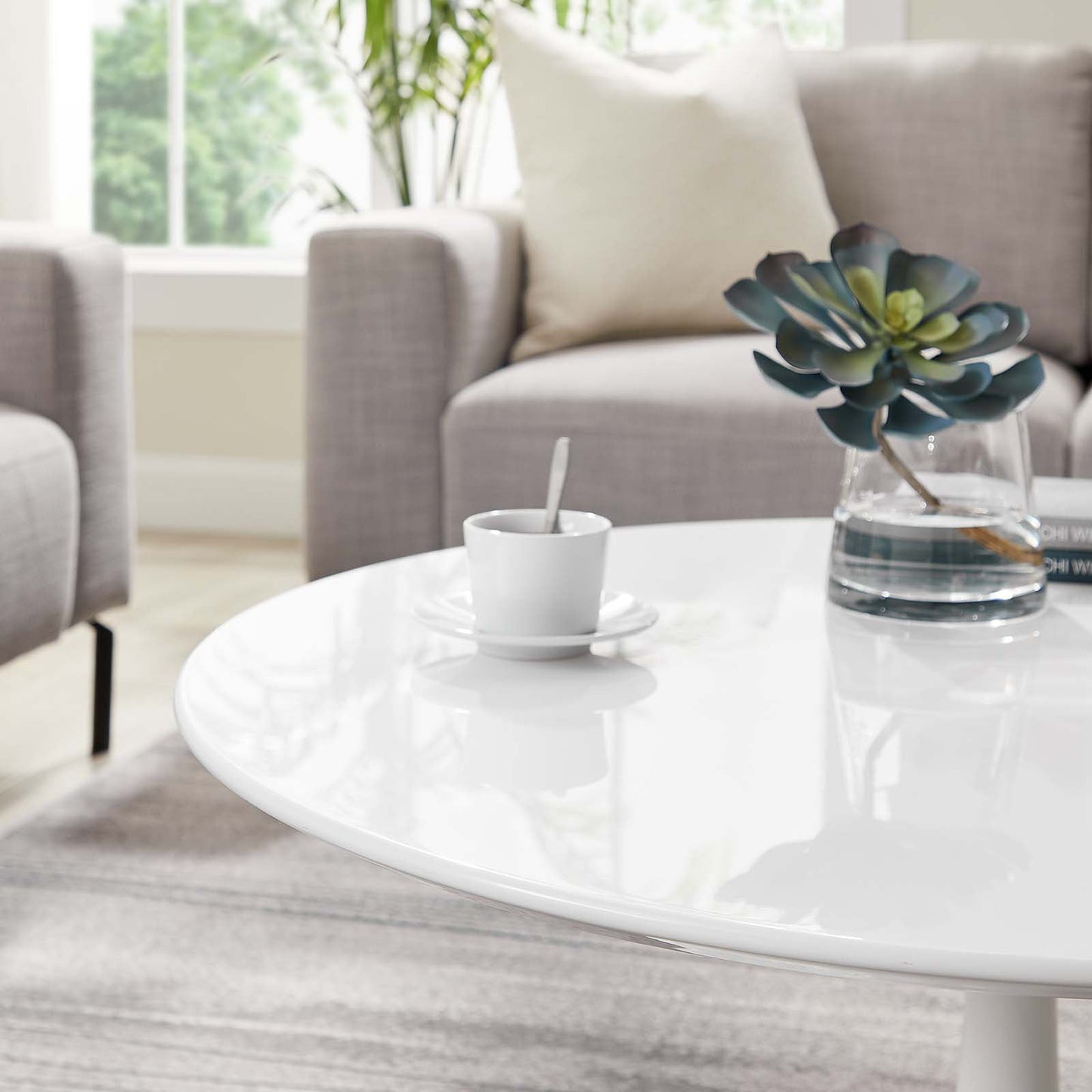 Modway Lippa 36" Coffee Table in White - EEI-1646