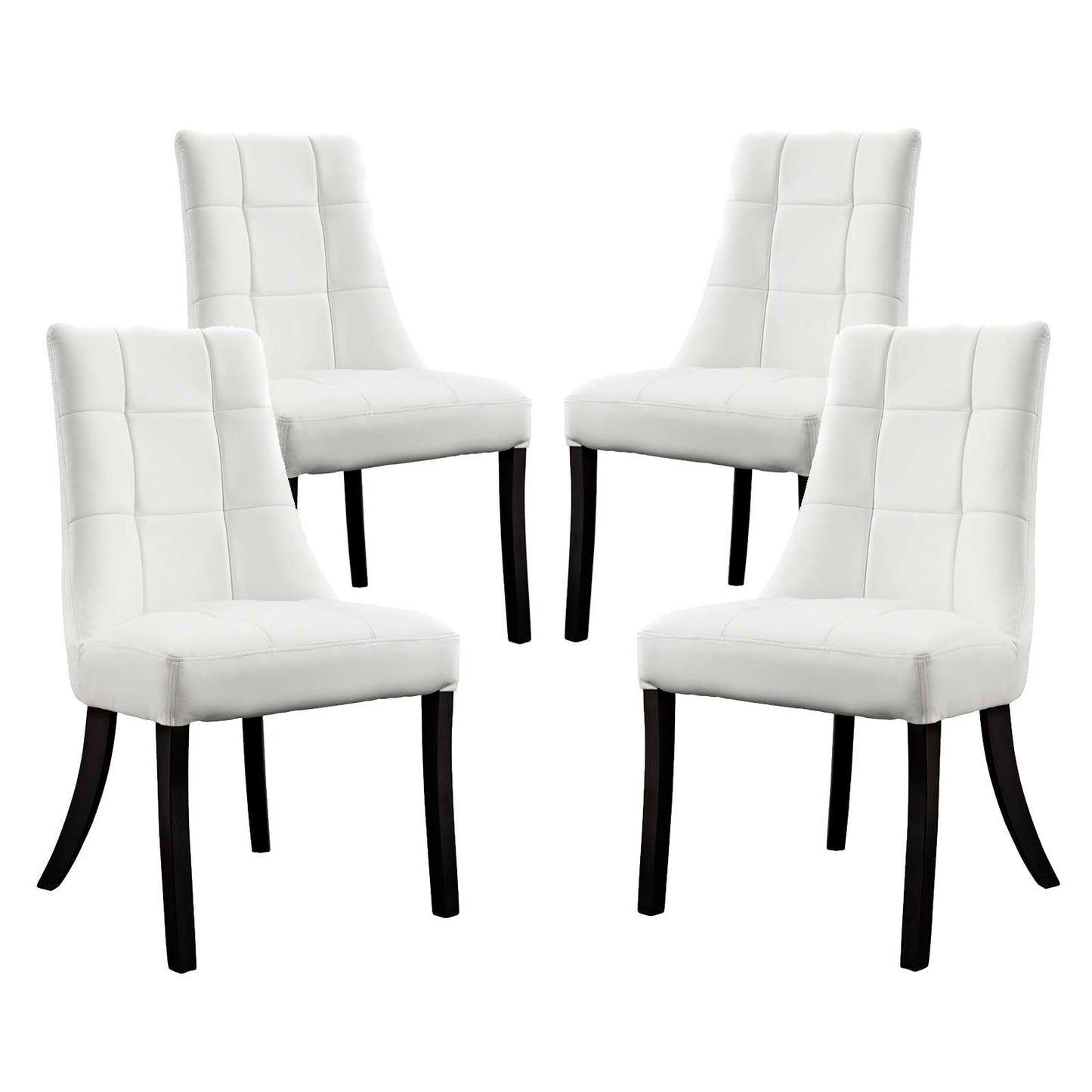 Modway Noblesse Vinyl Dining Chair - Set of 4 | Dining Chairs | Modishstore-9