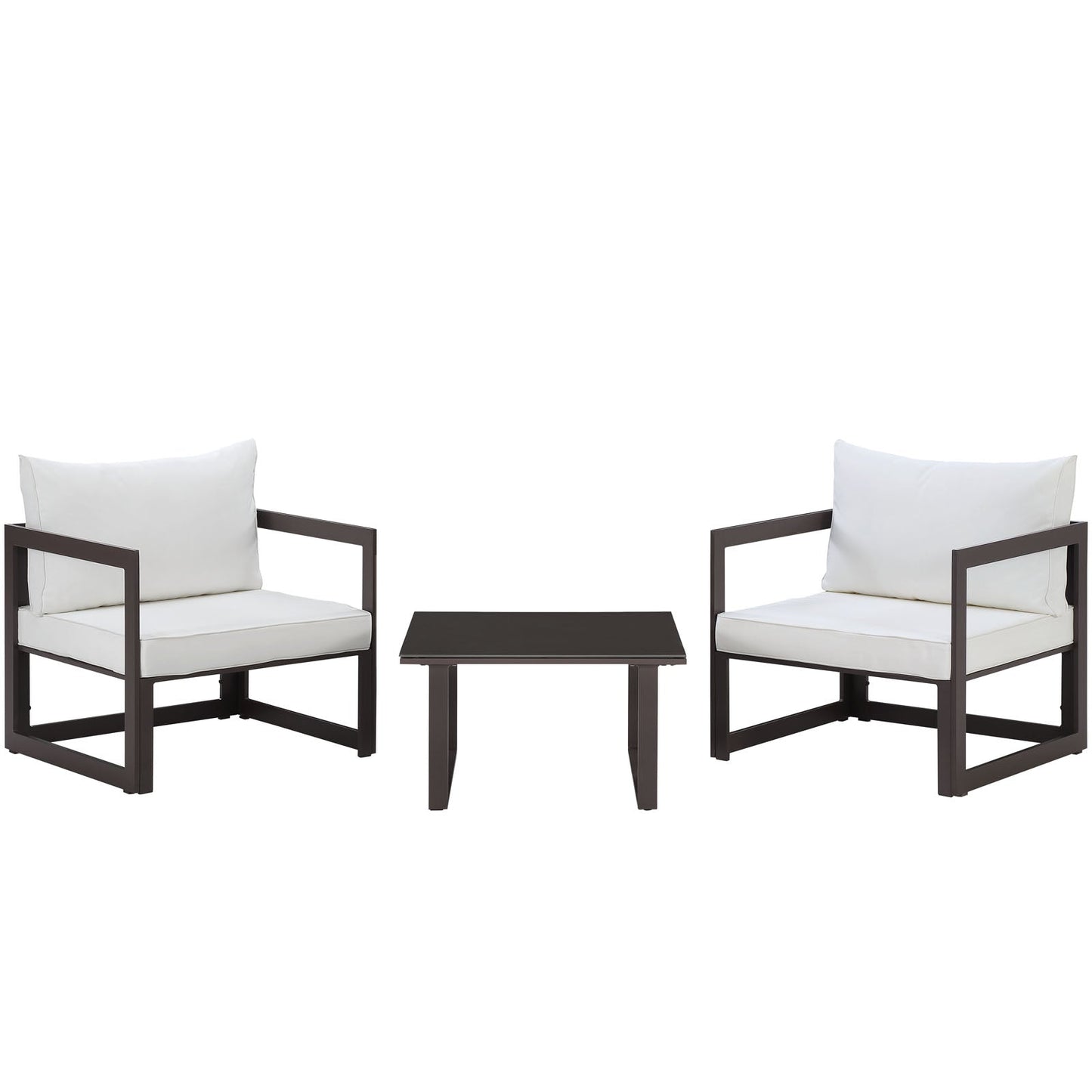 Modway Fortuna 3 Piece Outdoor Patio Sectional Sofa Set | Outdoor Sofas, Loveseats & Sectionals | 